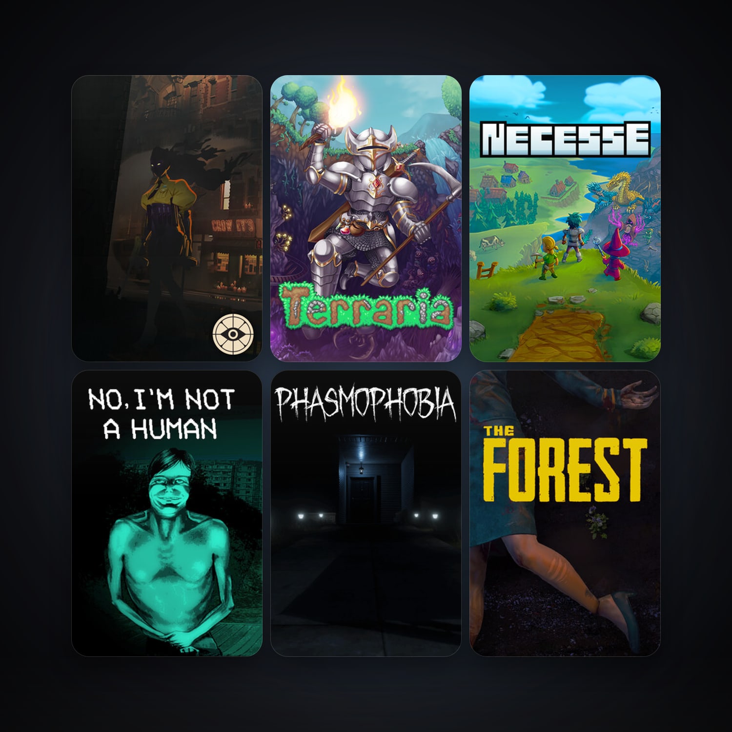 Terraria + The Forest, 54 games, Steam 19, clean — HabibiAccounts