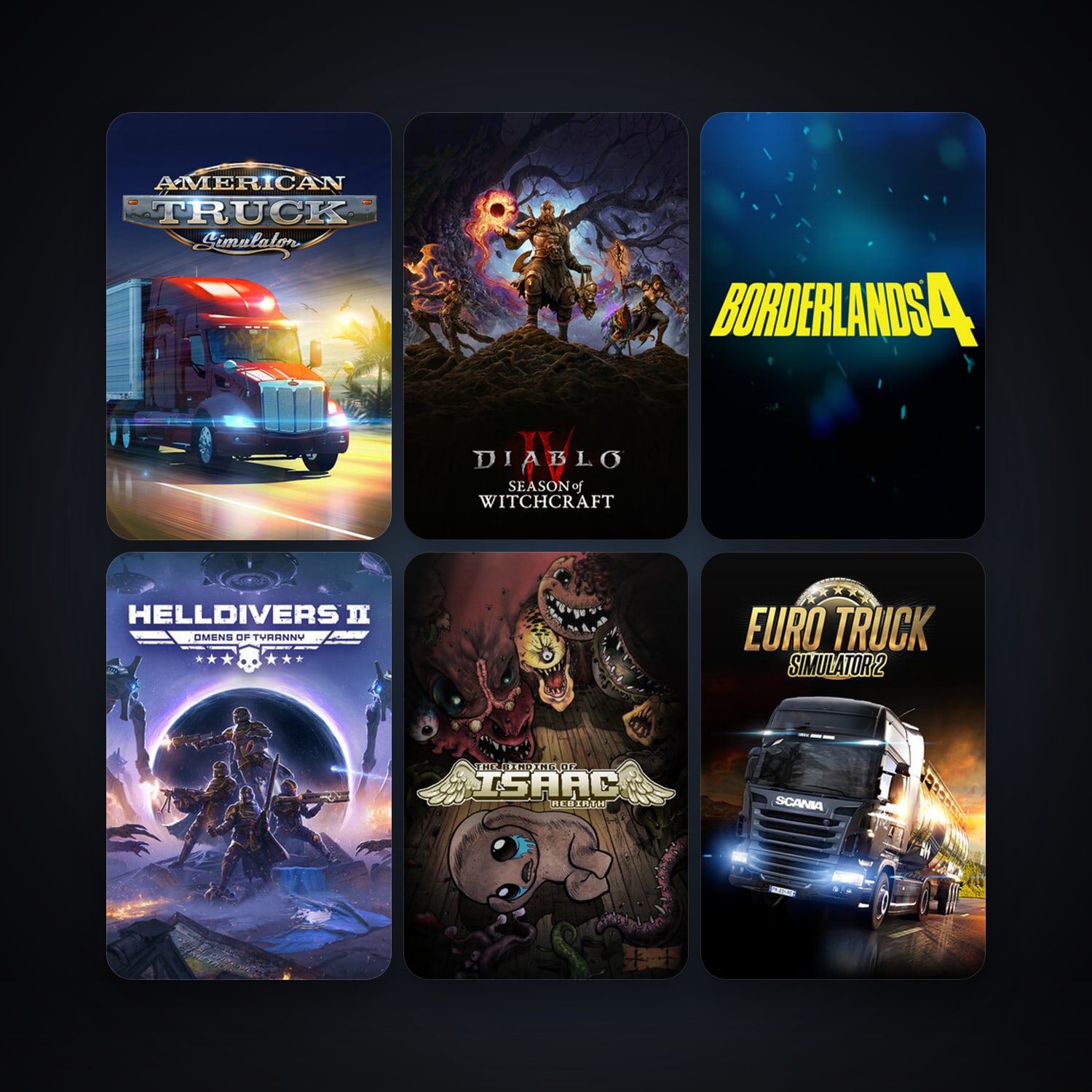 Euro Truck Simulator 2 + The Binding of Isaac: Rebirth, 123 games, clean — HabibiAccounts