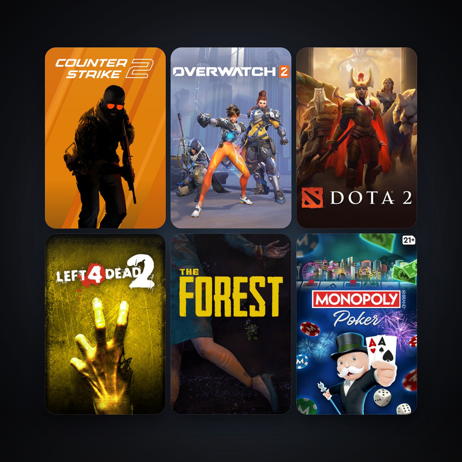 Left 4 Dead 2 + Dota 2, 53 games, Steam 17, clean — HabibiAccounts