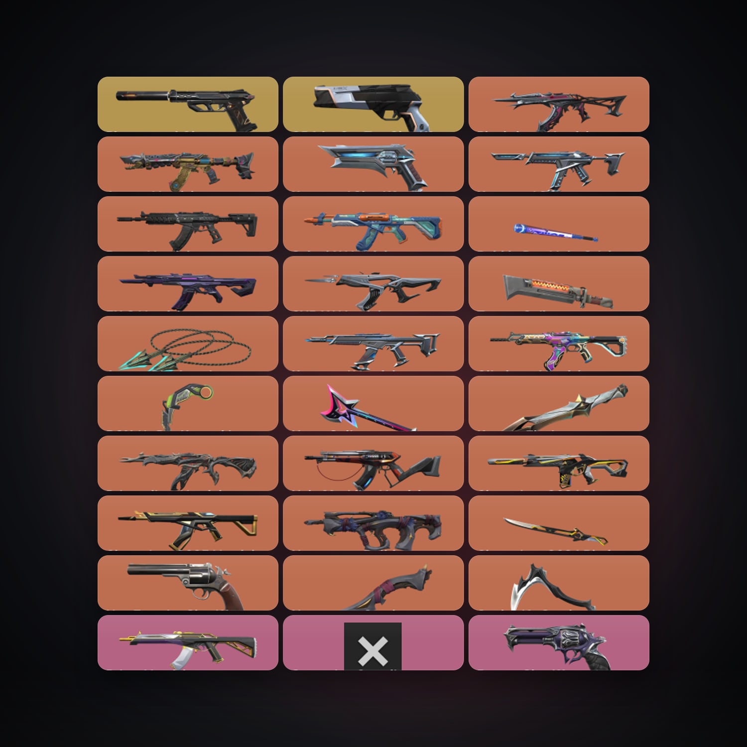 NA Plat 2 locker — 9 knives, 99 skins, lvl 115 — HabibiAccounts