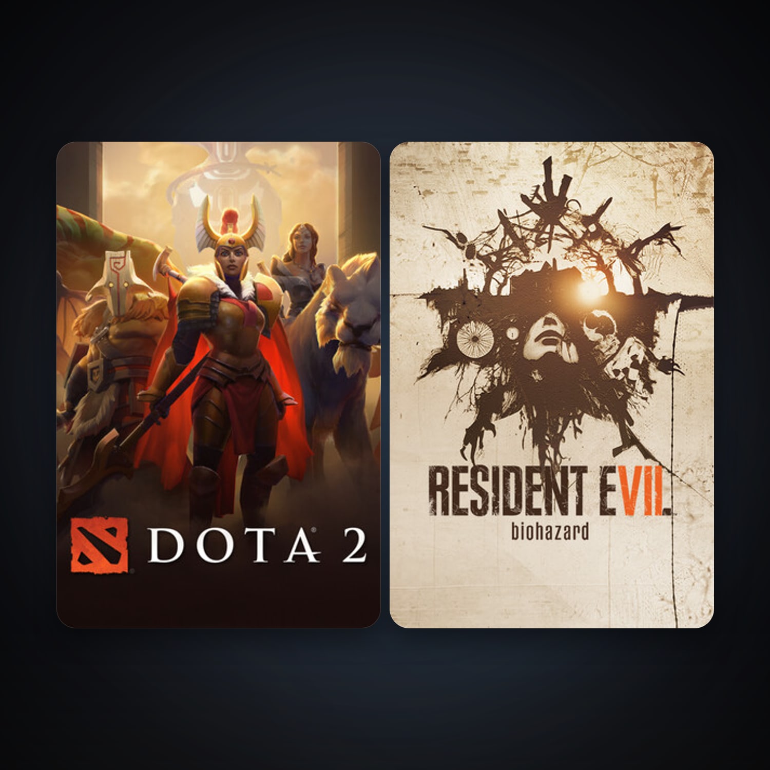 Dota 2 + RESIDENT EVIL 7 biohazard / BIOHAZARD 7 resident evil, 3 games, clean — HabibiAccounts