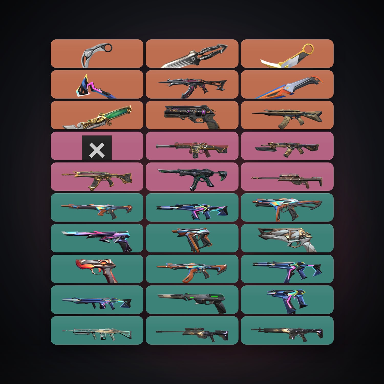 EU Bronze 3 locker — 6 knives, 42 skins, lvl 130 — HabibiAccounts