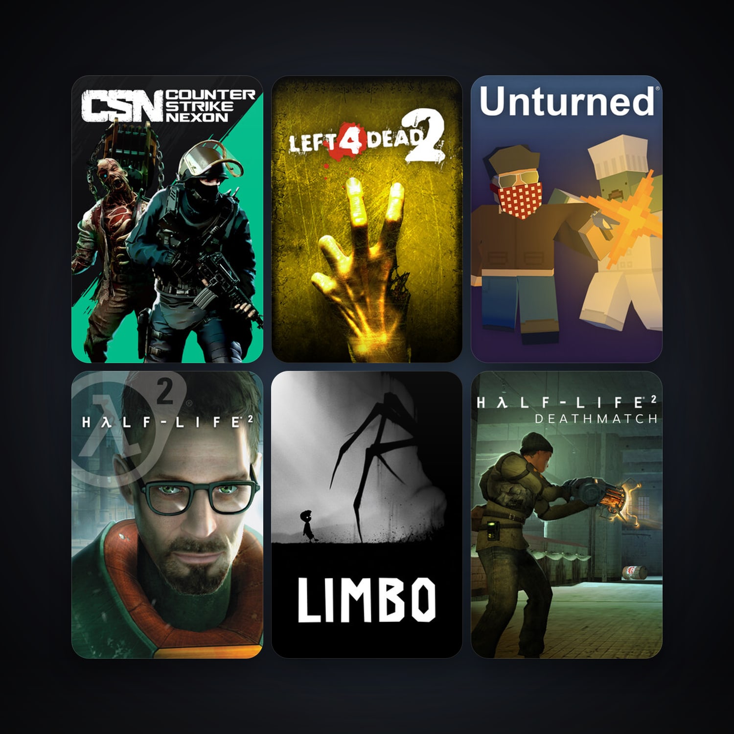 Half-Life + Half-Life 2, 53 games, Steam 10, clean — HabibiAccounts