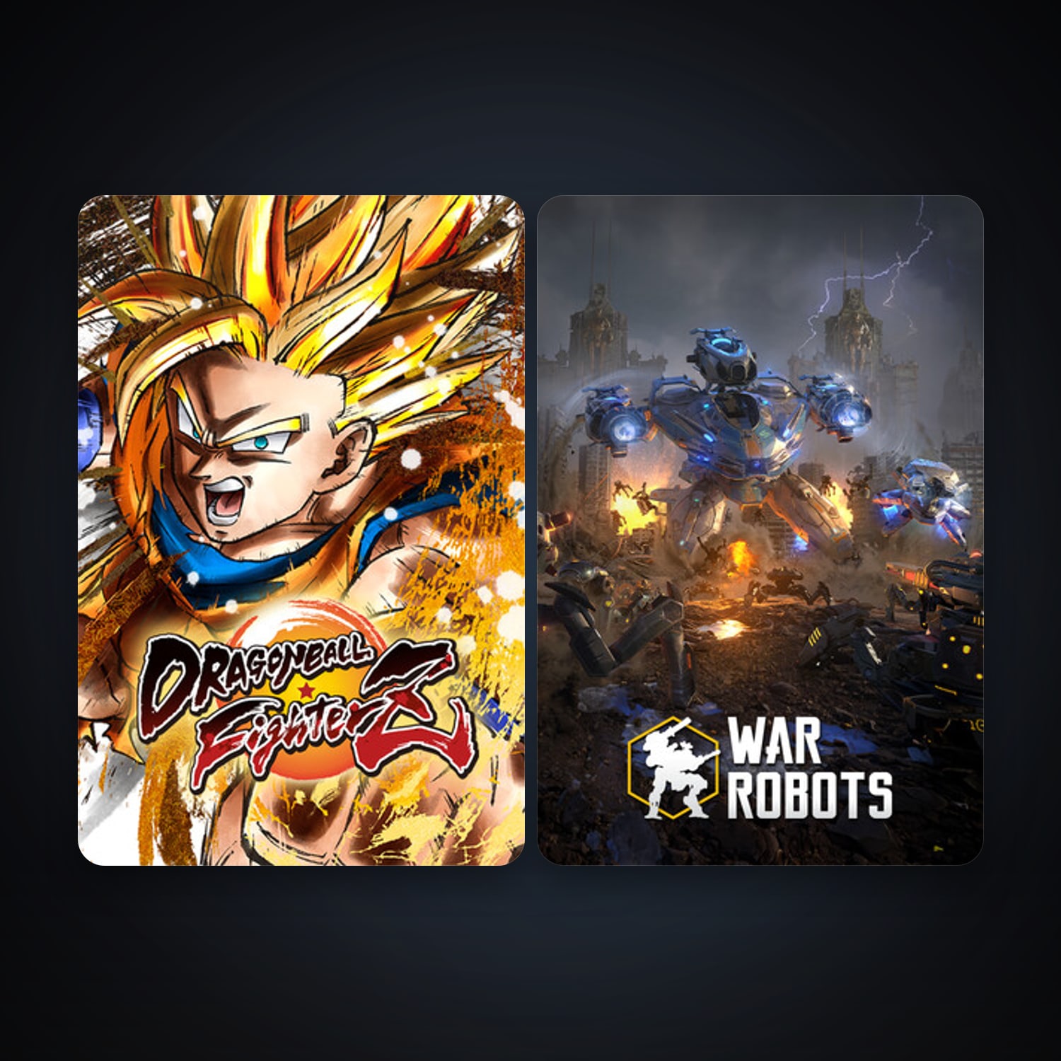 DRAGON BALL FighterZ + War Robots, 5 games, clean — HabibiAccounts