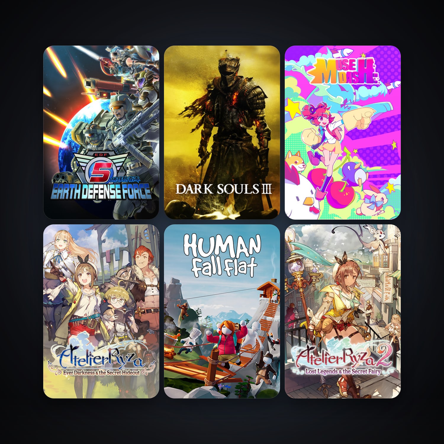 DARK SOULS III + Human: Fall Flat, 40 games, clean — HabibiAccounts