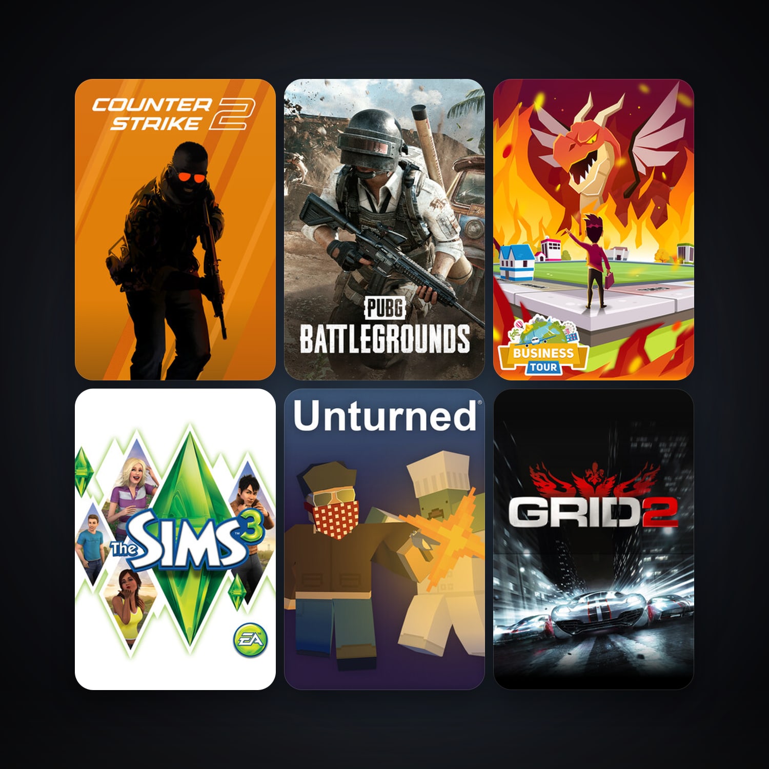 CS2 Prime + GRID 2, 7 games, Steam 13, clean — HabibiAccounts