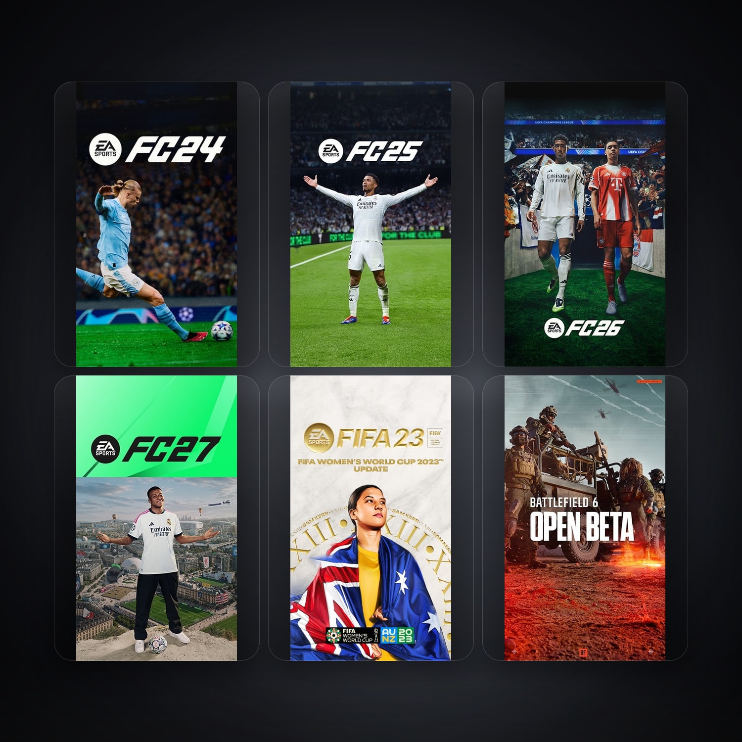 هالحساب إي إيه فيه EA Sports FC24 وEA Sports FC 25، ES، 8 ألعاب — HabibiAccounts