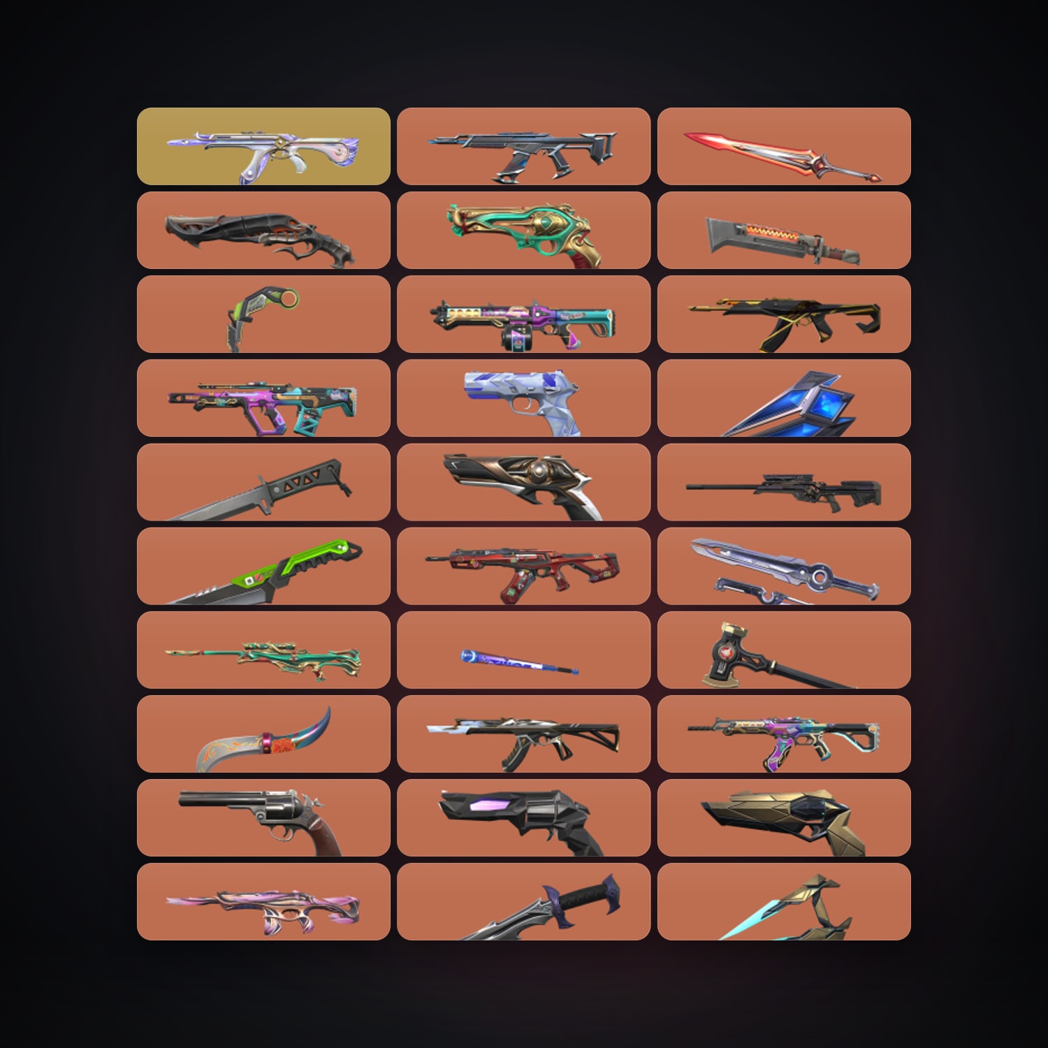 AP Immortal 3 locker — 16 knives, 201 skins, lvl 332 — HabibiAccounts