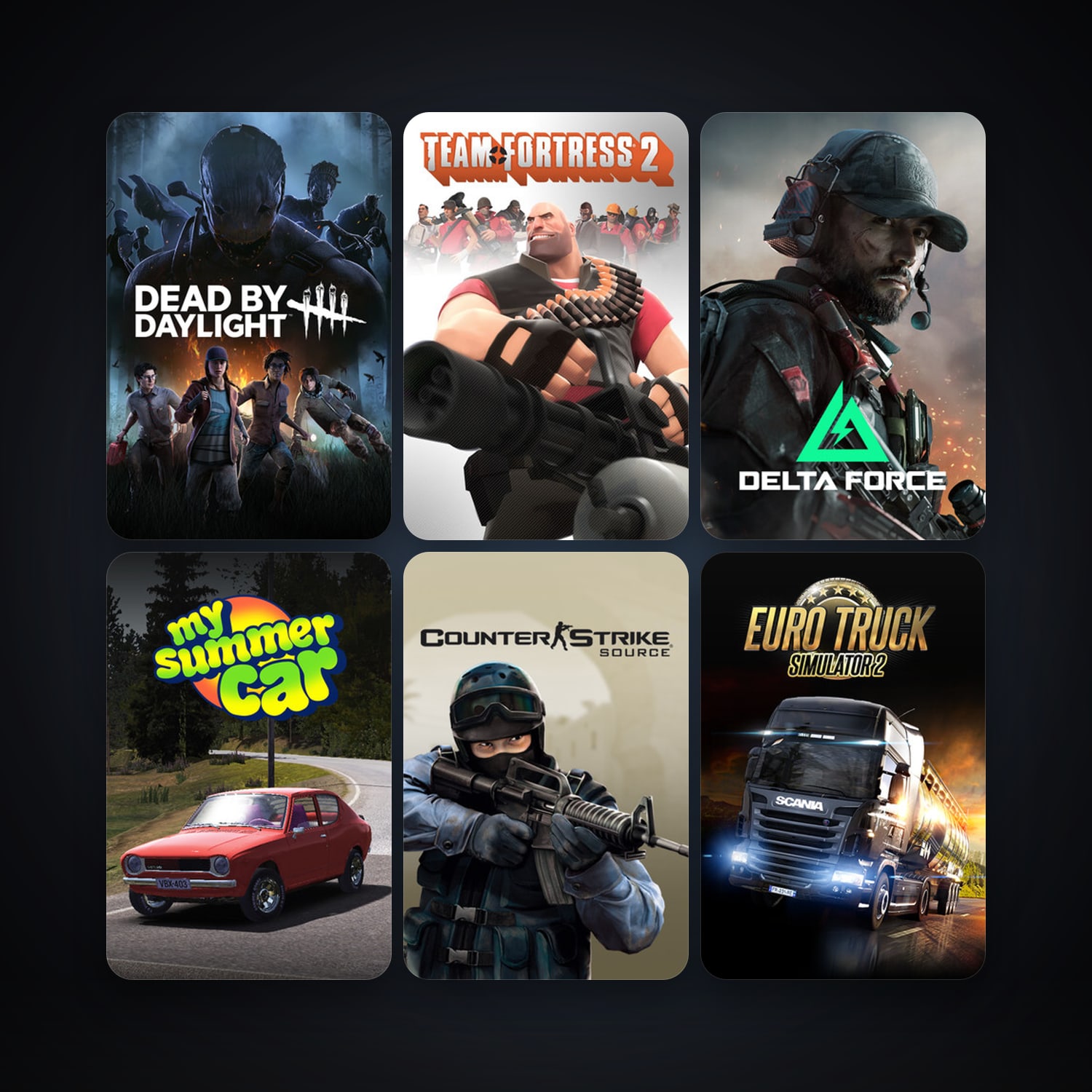 Counter-Strike: Source + Team Fortress 2, 86 games, Steam 10, clean — HabibiAccounts