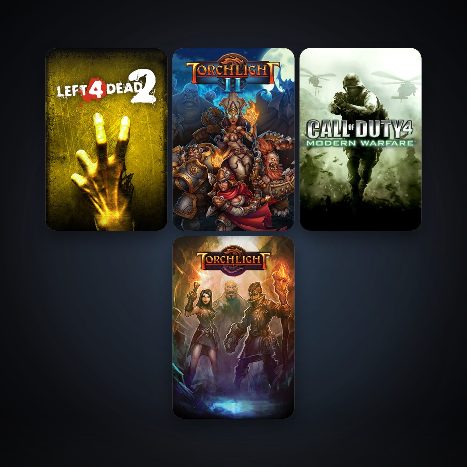 Left 4 Dead 2 + Call of Duty 4: Modern Warfare, 4 games, clean — HabibiAccounts