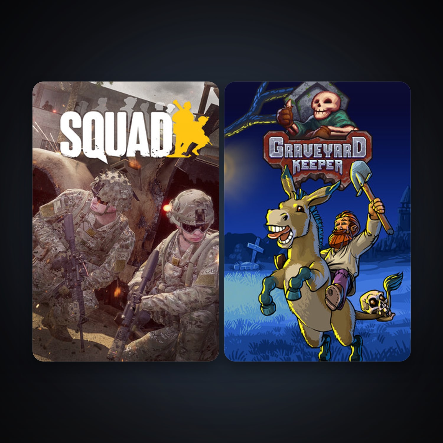 Squad + Graveyard Keeper, 3 games, clean — HabibiAccounts