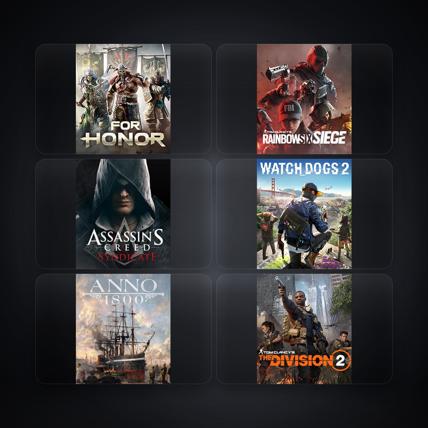 Ubisoft For Honor + Tom Clancy's Rainbow Six Siege (Steam) — TH — 6 games — HabibiAccounts