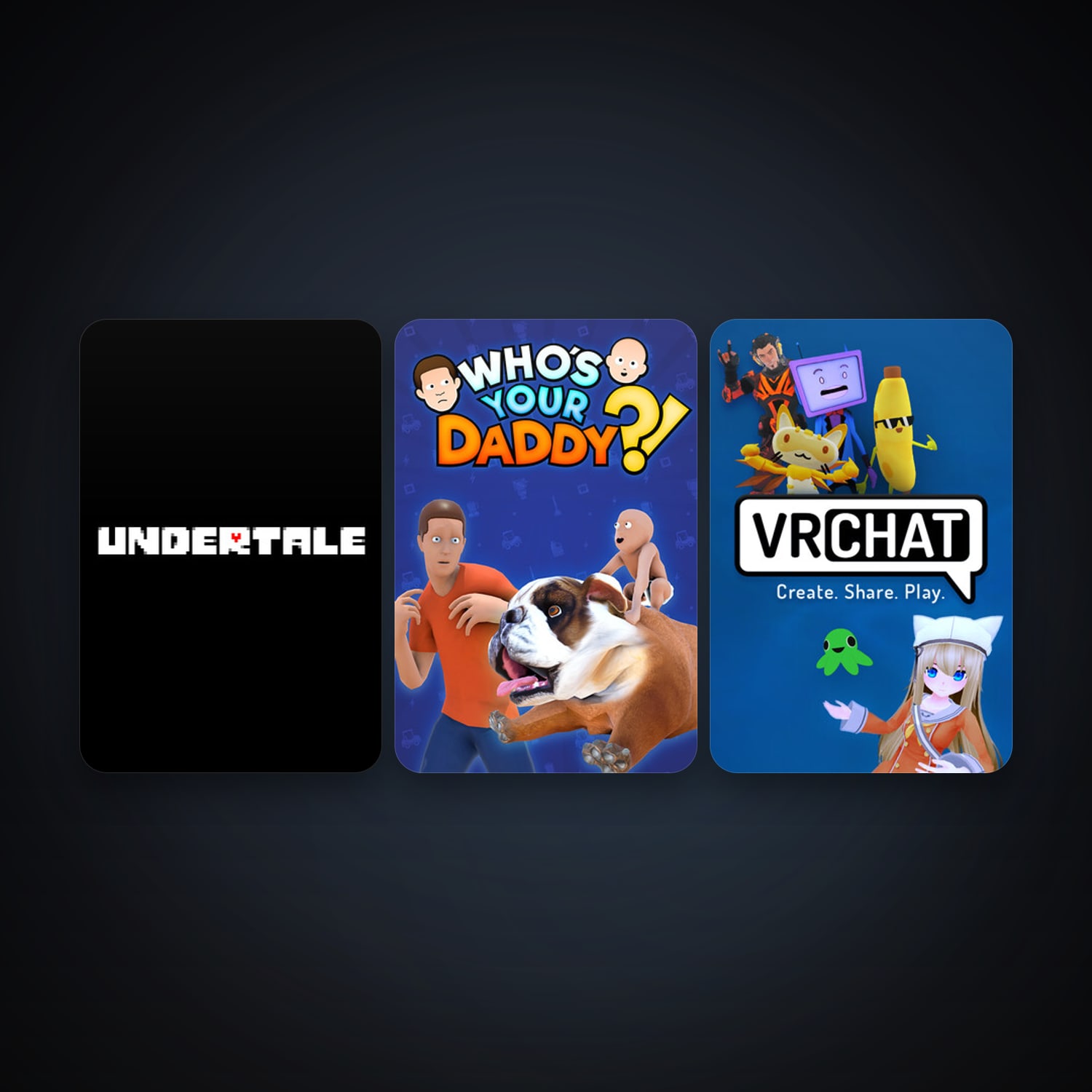 Undertale + Who's Your Daddy, 3 games, clean — HabibiAccounts
