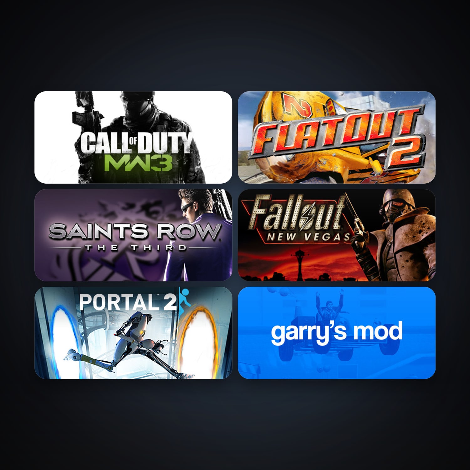 Portal 2 + FlatOut 2, 65 games, Steam 10, clean — HabibiAccounts