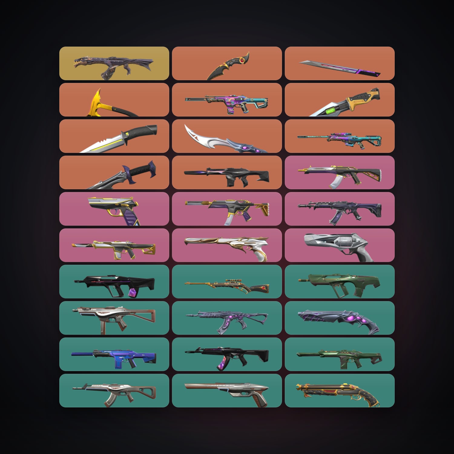 EU Plat 3 locker — 7 knives, 106 skins, lvl 201 — HabibiAccounts