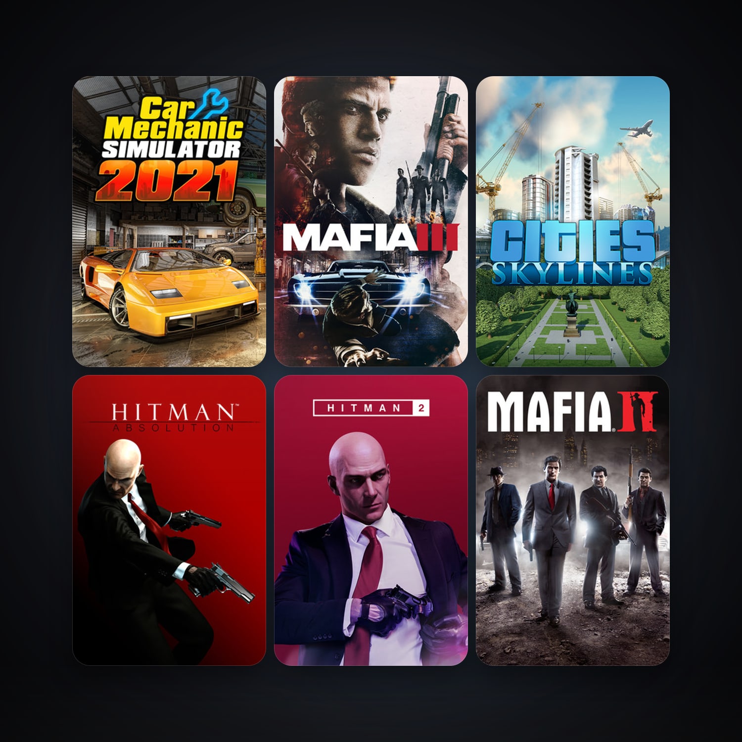 Mafia II + Hitman: Absolution, 25 games, clean — HabibiAccounts