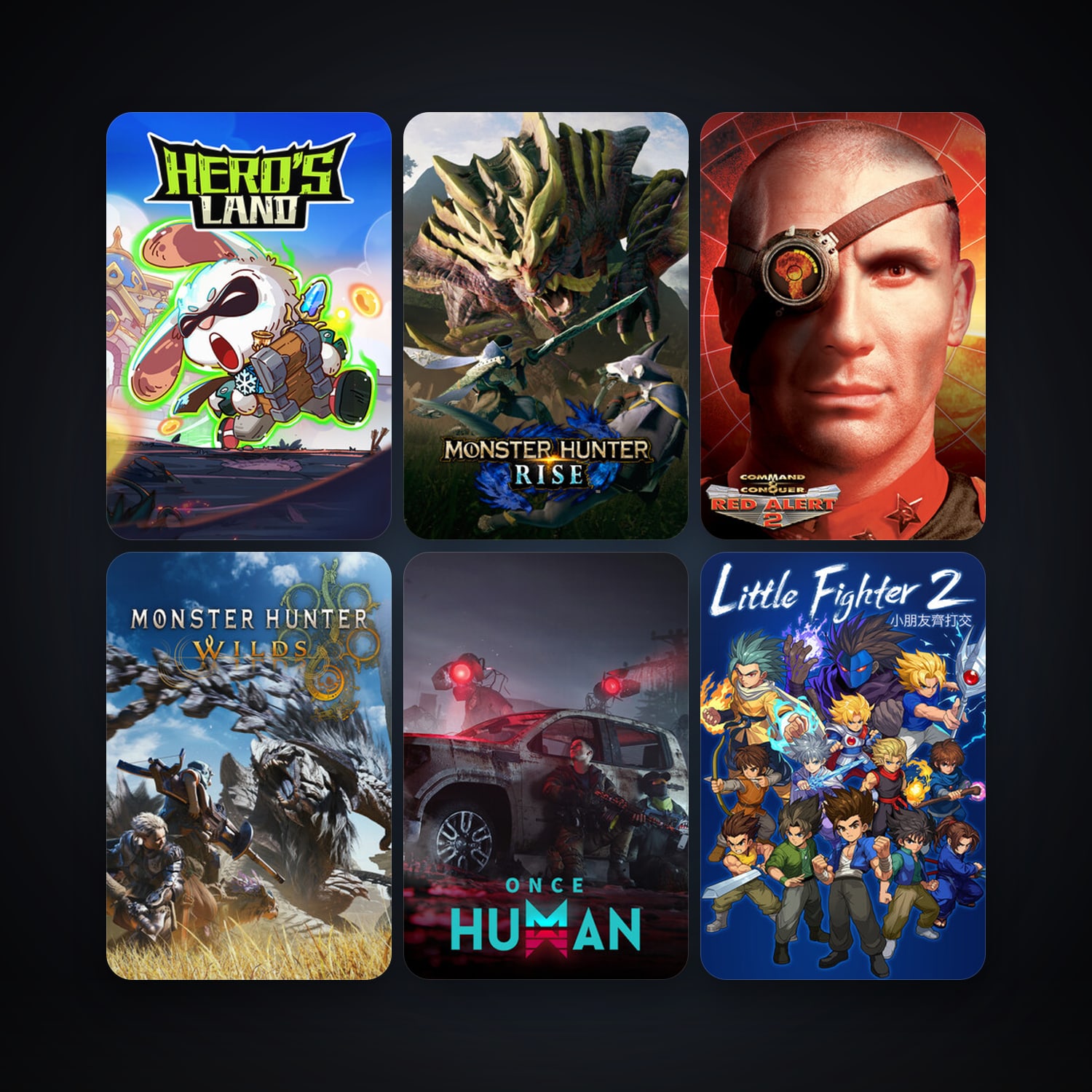 MONSTER HUNTER RISE + Once Human, 23 games, clean — HabibiAccounts