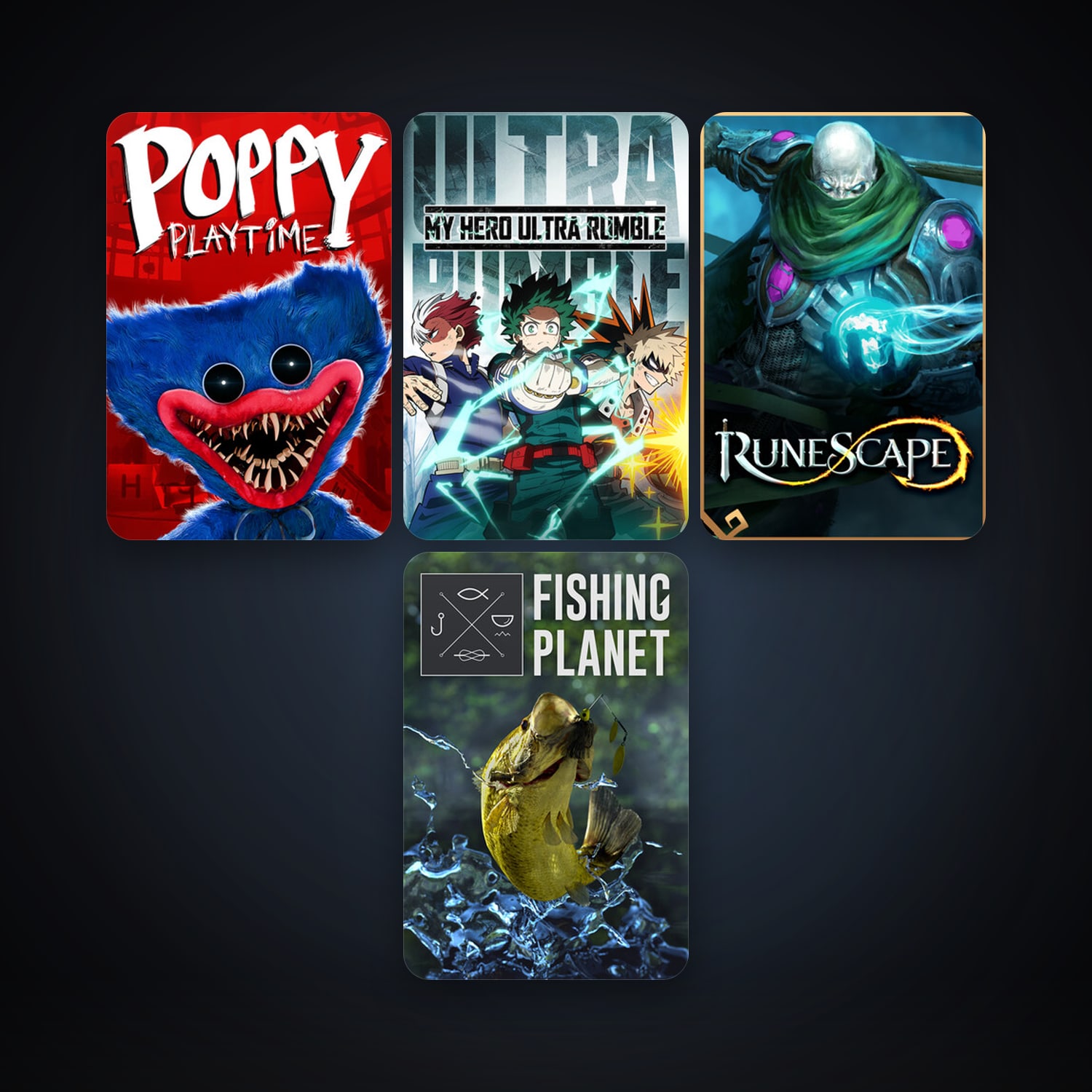Fishing Planet + RuneScape, 7 games, clean — HabibiAccounts