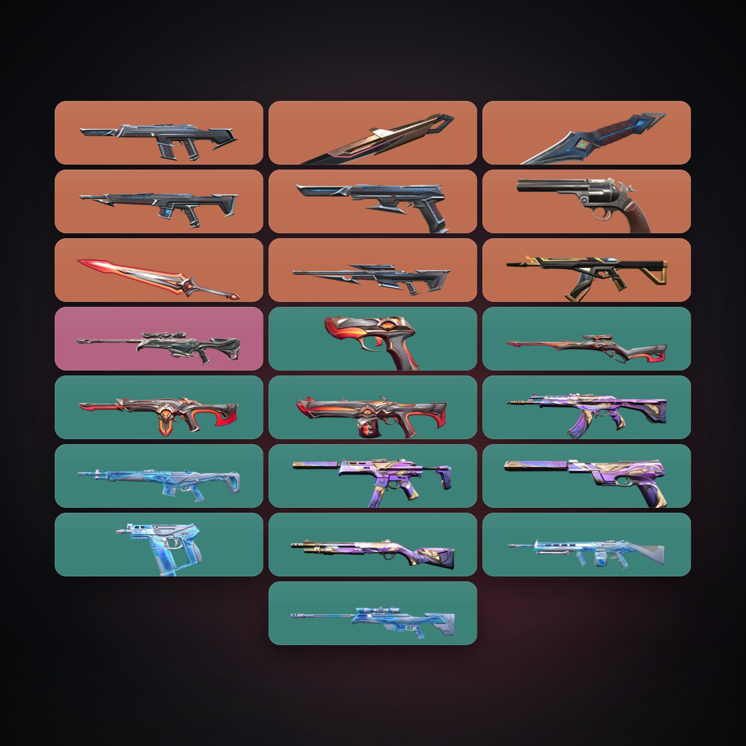 LA Plat 1 locker — 3 knives, 22 skins, lvl 57 — HabibiAccounts