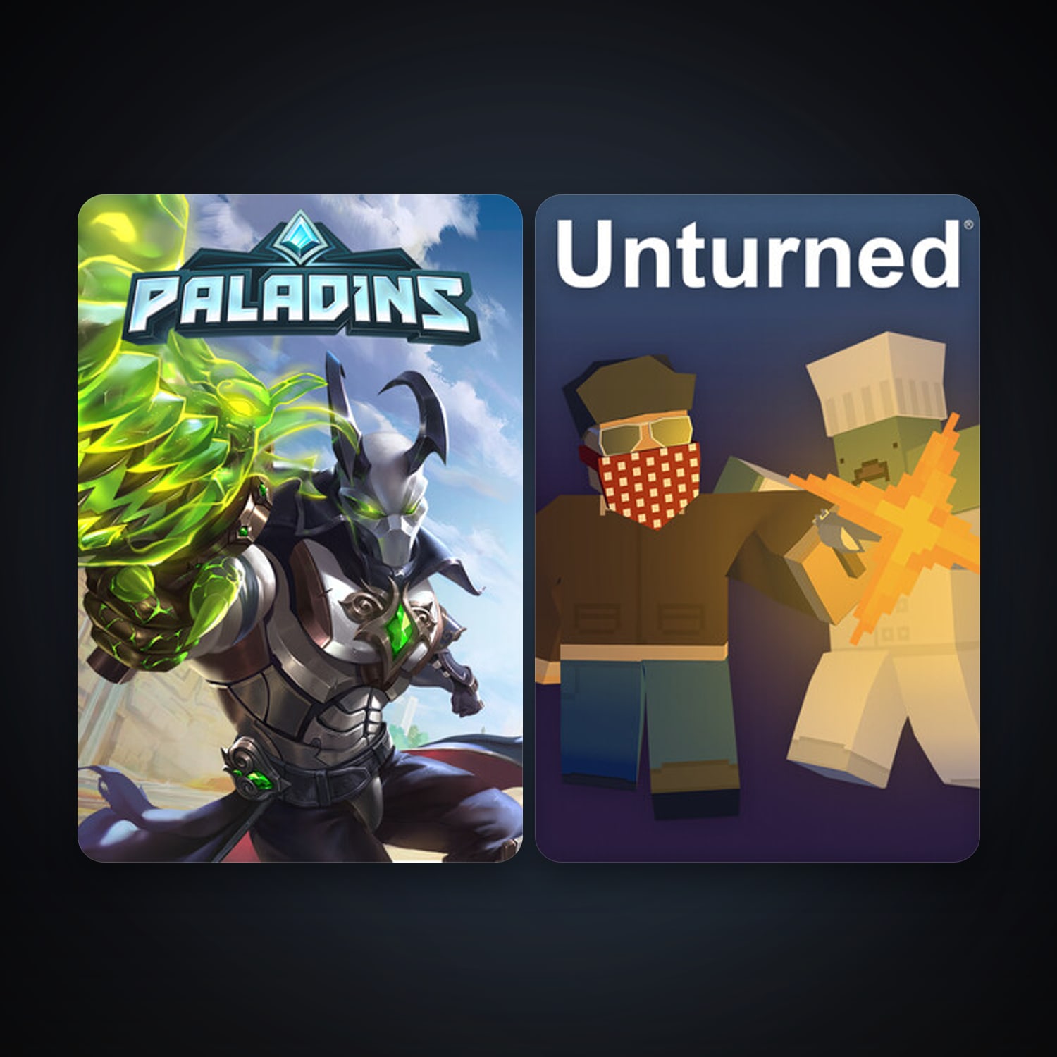 Unturned + Paladins, 5 games, clean — HabibiAccounts