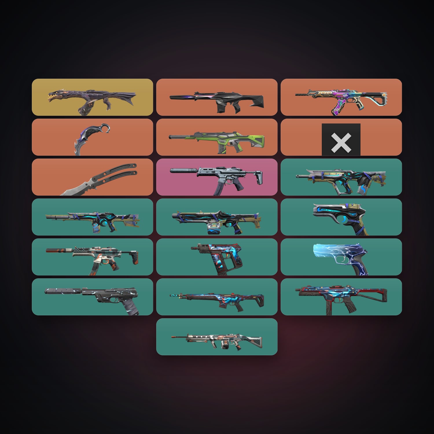 NA Bronze 1 locker — 3 knives, 19 skins, lvl 50 — HabibiAccounts