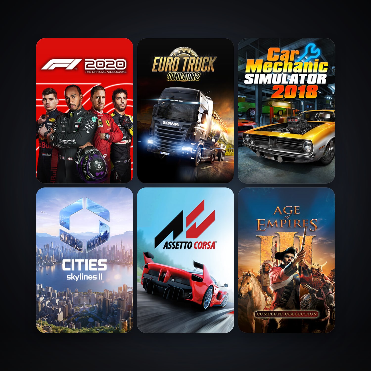 Age of Empires III + Euro Truck Simulator 2, 22 games, clean — HabibiAccounts
