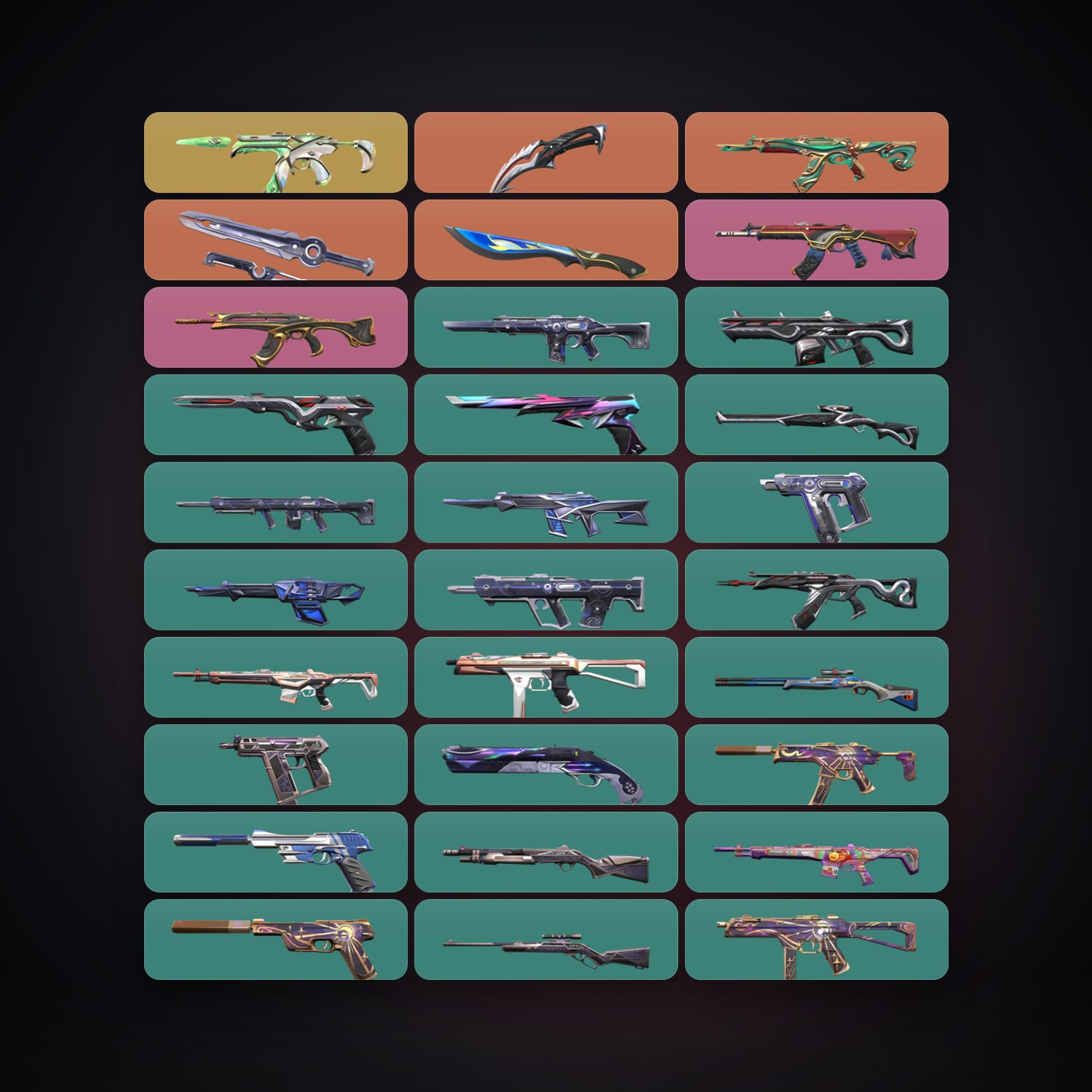 LA Plat 2 locker — 3 knives, 41 skins, lvl 115 — HabibiAccounts
