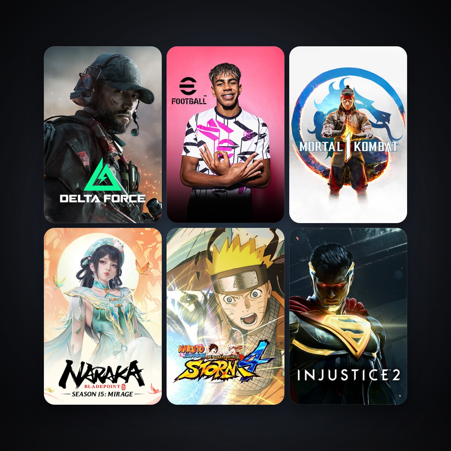 NARUTO SHIPPUDEN: Ultimate Ninja STORM 4 + Injustice 2, 16 games, clean — HabibiAccounts