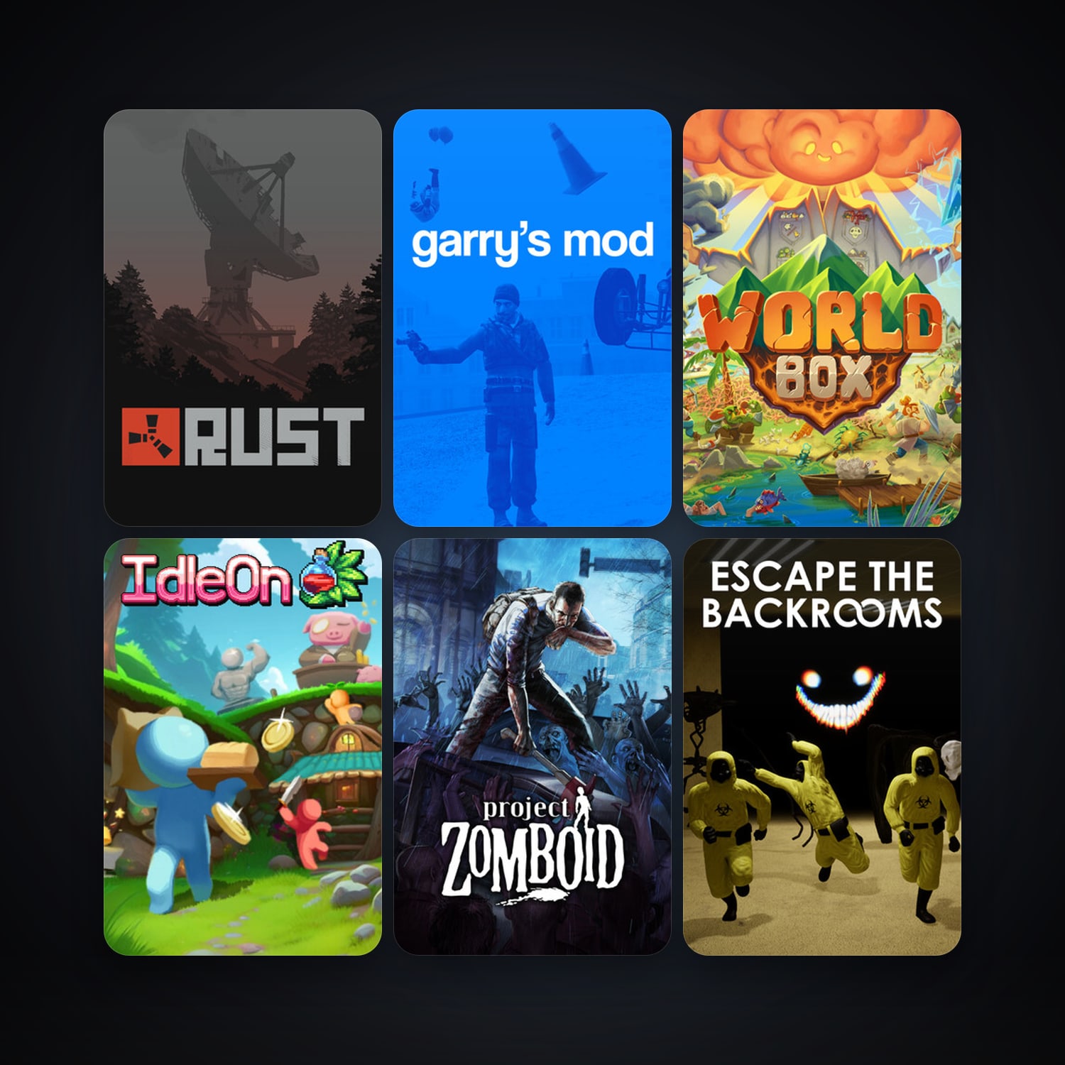 Garry's Mod + Project Zomboid, 78 games, clean — HabibiAccounts