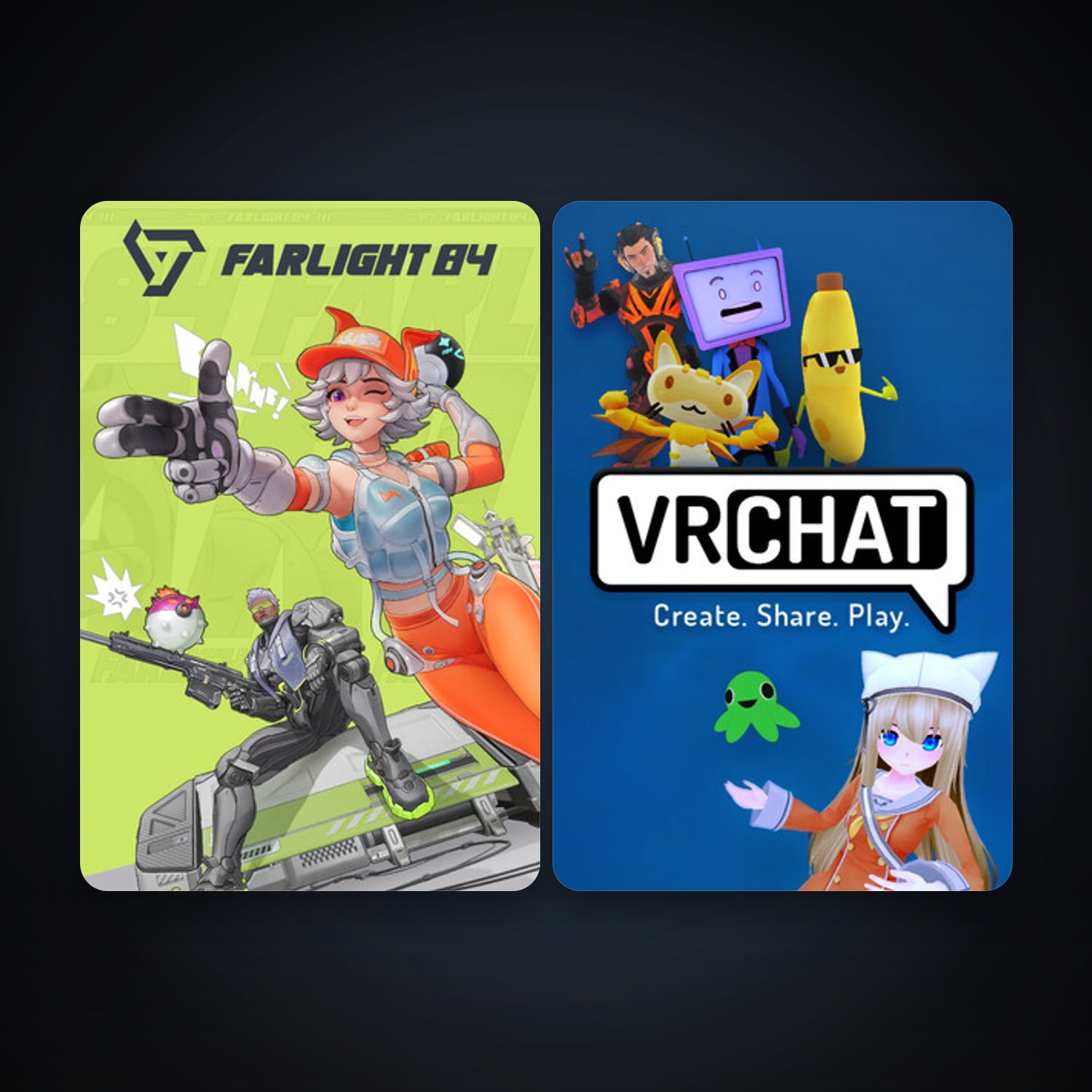 VRChat + Farlight 84, 3 games, clean — HabibiAccounts