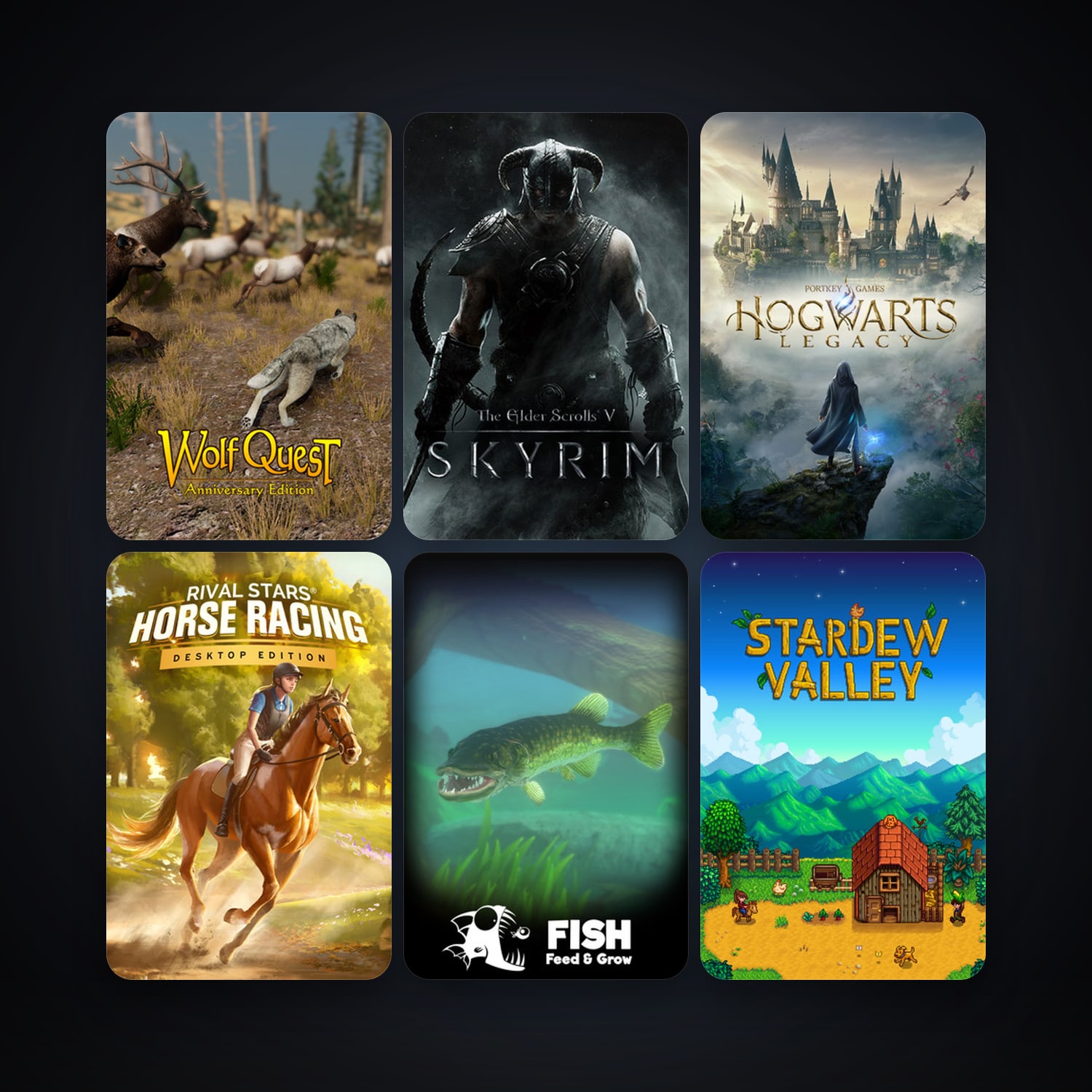 The Elder Scrolls V: Skyrim + Stardew Valley, 72 games, Steam 10, clean — HabibiAccounts