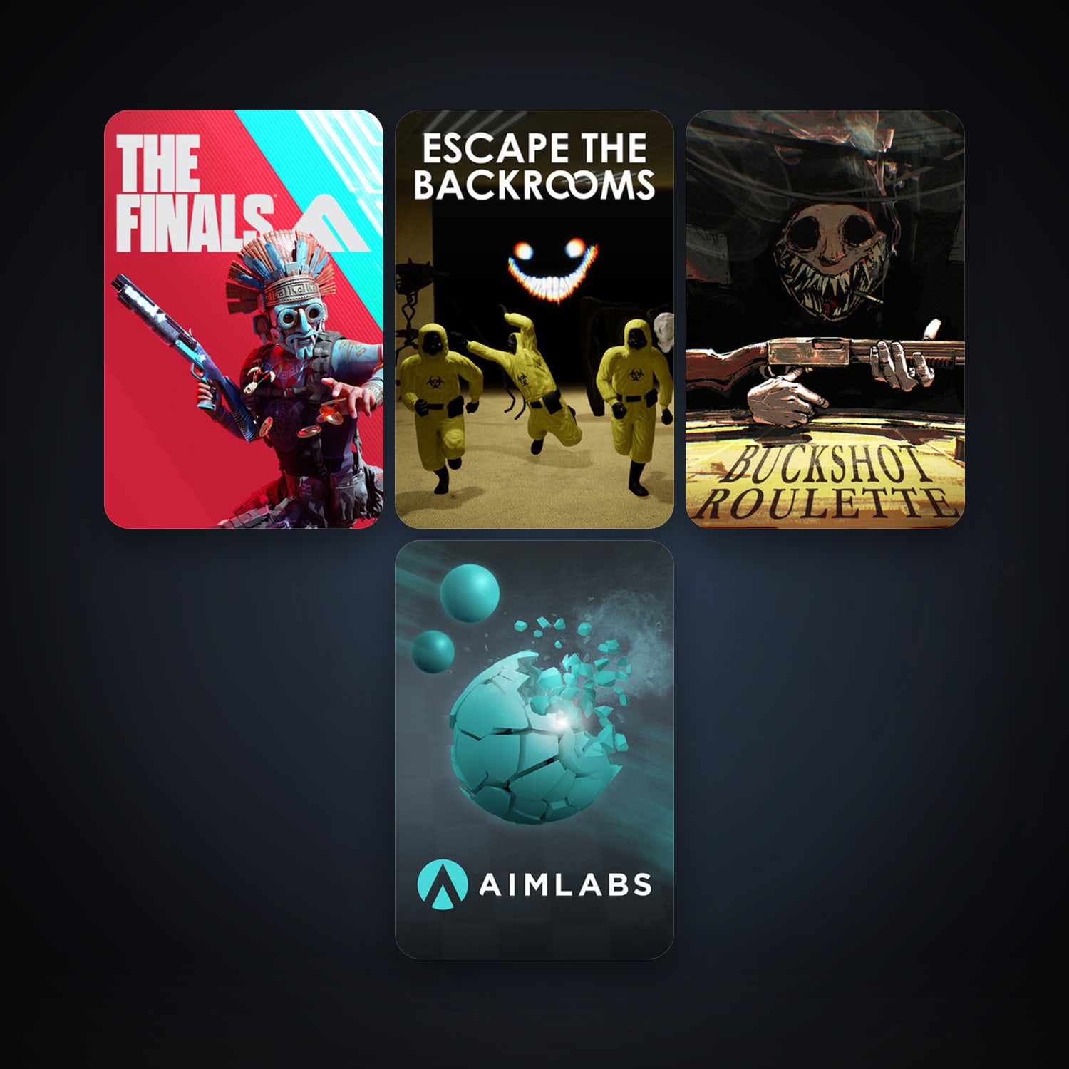 Aimlabs + Escape the Backrooms, 9 games, clean — HabibiAccounts