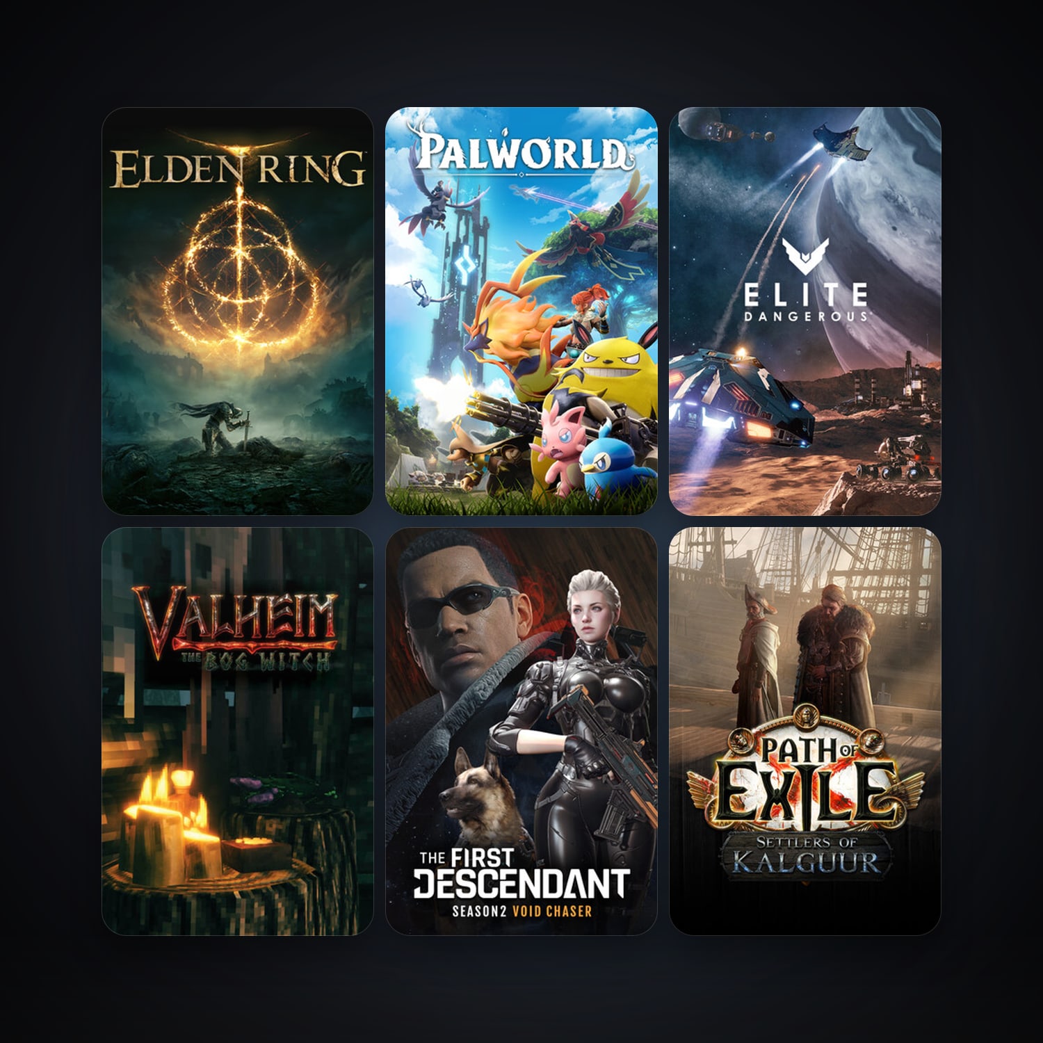 Path of Exile + Elite Dangerous, 186 games, Steam 14, clean — HabibiAccounts