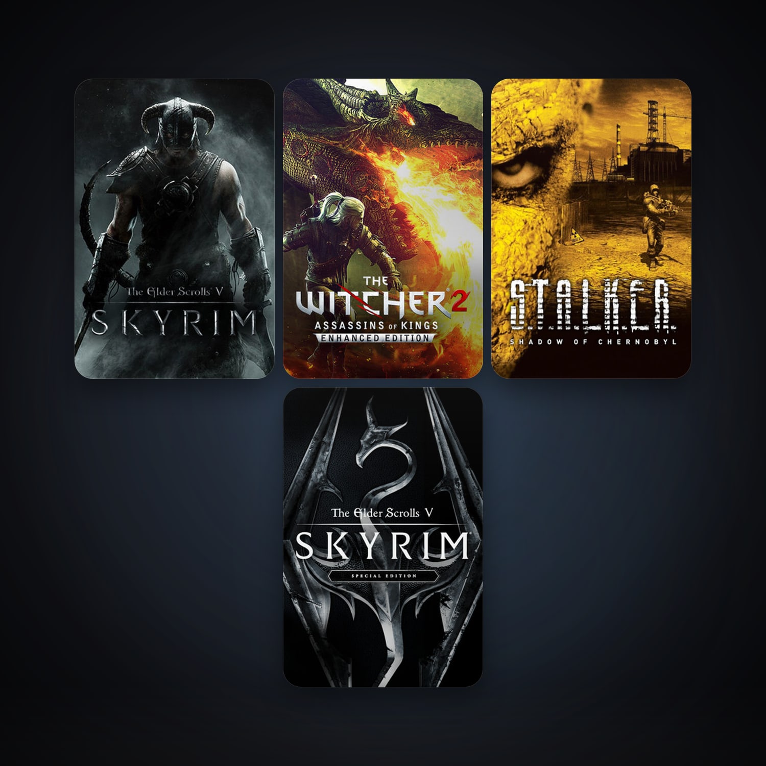 S.T.A.L.K.E.R.: Shadow of Chernobyl + The Witcher 2: Assassins of Kings Enhanced Edition, 5 games, clean — HabibiAccounts