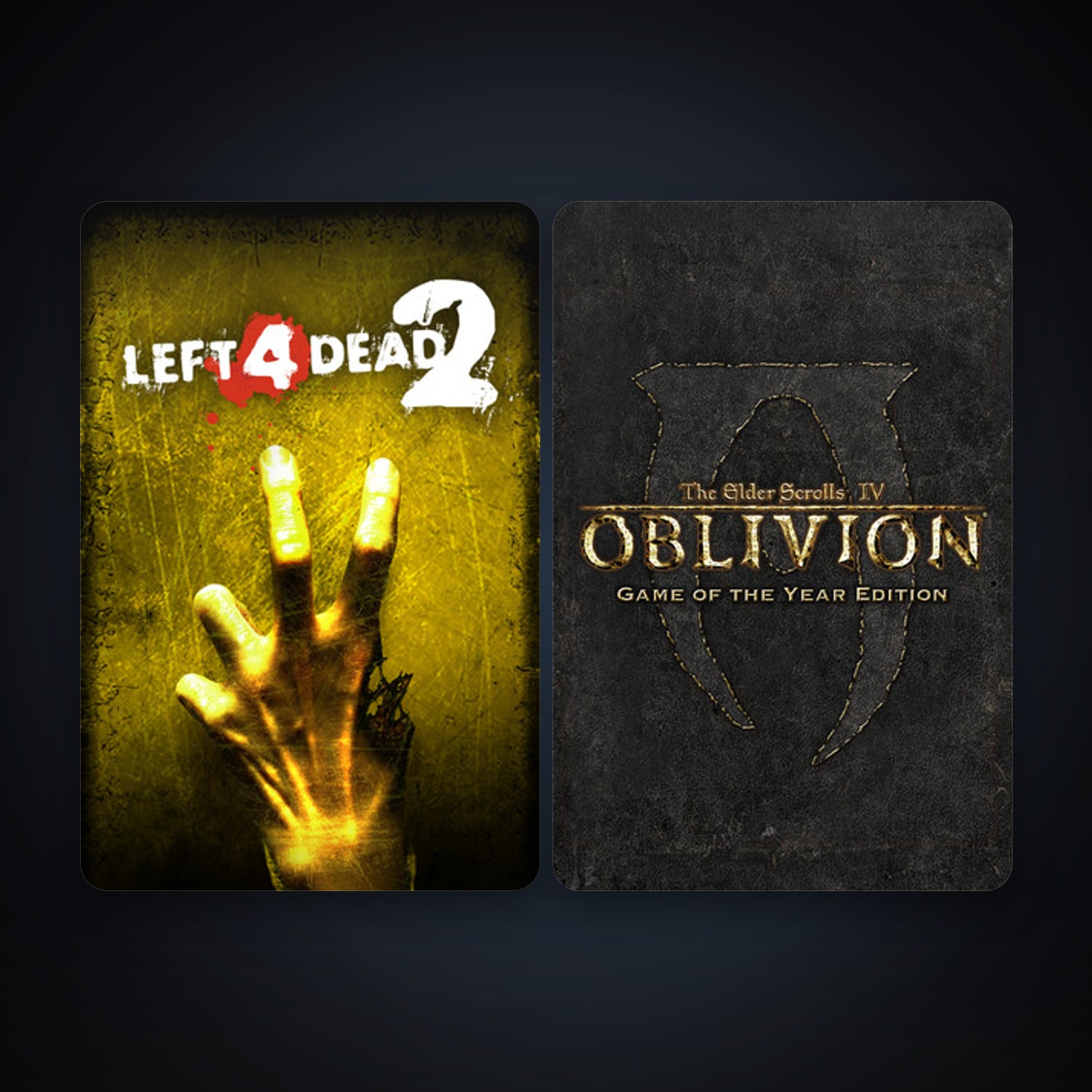 Left 4 Dead 2 + The Elder Scrolls IV: Oblivion Game of the Year Edition, 2 games, clean — HabibiAccounts
