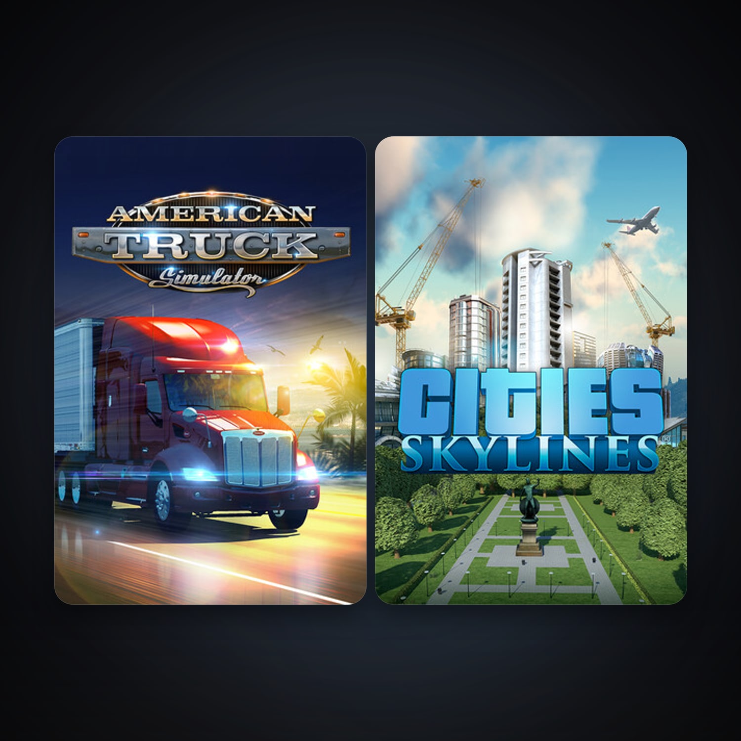 Cities: Skylines + American Truck Simulator, 2 games, clean — HabibiAccounts