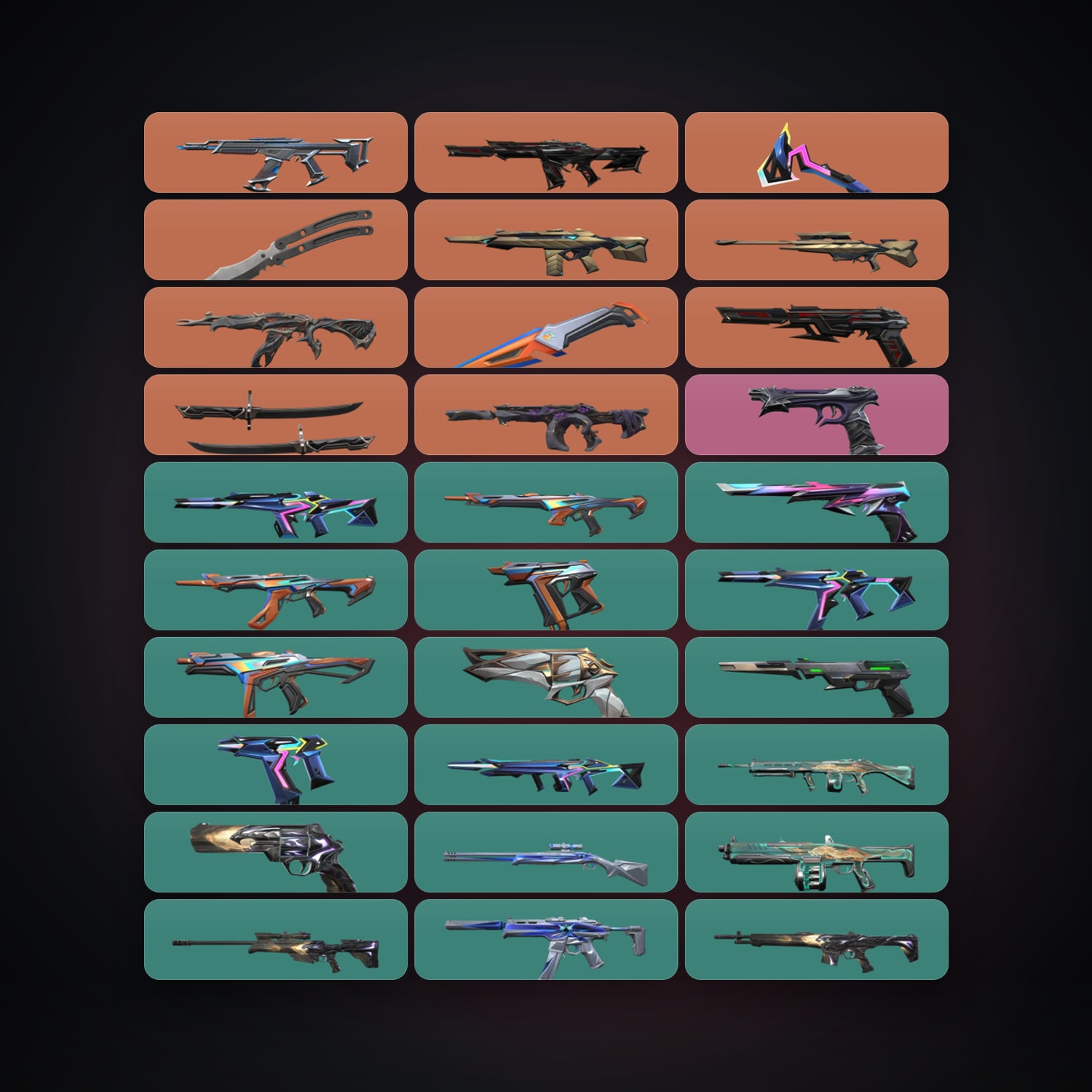 BR Plat 1 locker — 4 knives, 39 skins, lvl 130 — HabibiAccounts