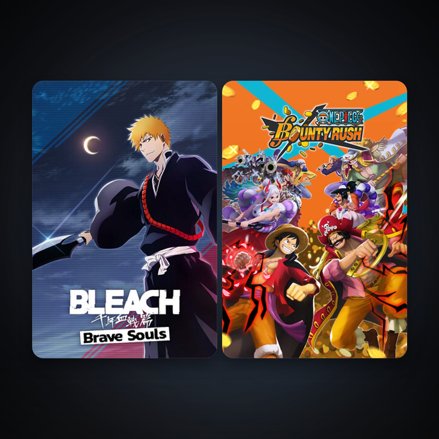 BLEACH Brave Souls + ONE PIECE Bounty Rush, 2 games, clean — HabibiAccounts
