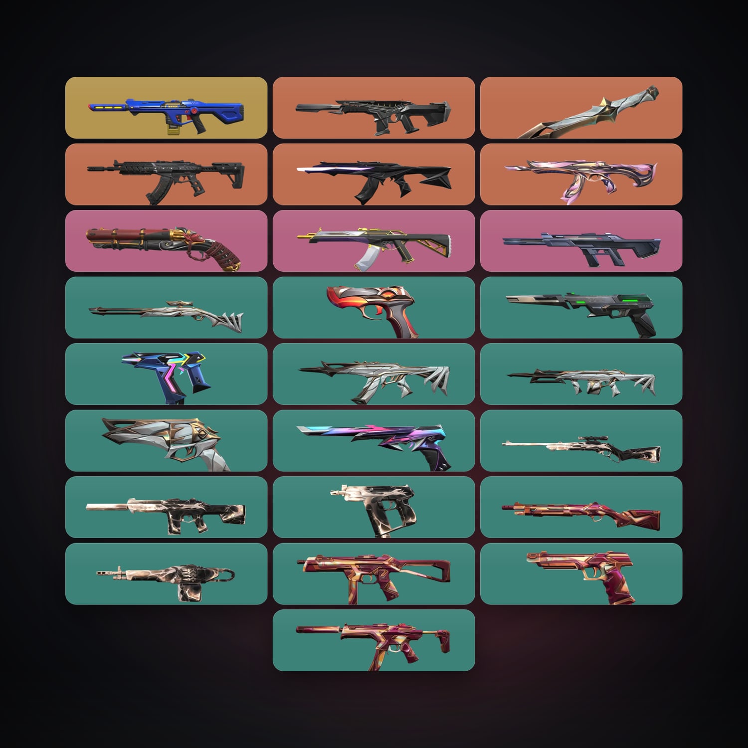 KR Gold 3 locker — 1 knives, 25 skins, lvl 136 — HabibiAccounts