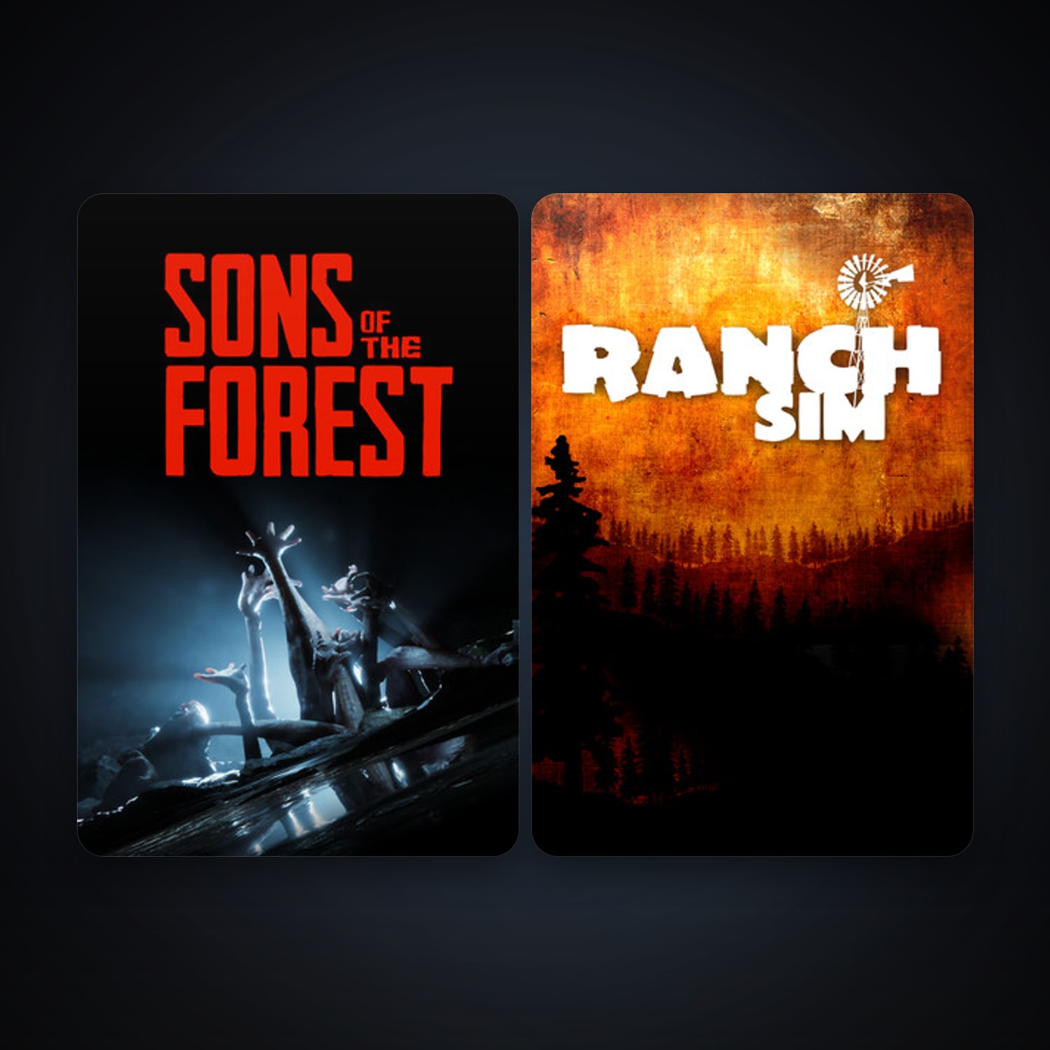 Ranch Simulator - The Realistic Multiplayer Agriculture Management Sandbox; Farm, Harvest, Hunt & Build + Sons Of The Forest, 2 games, clean — HabibiAccounts