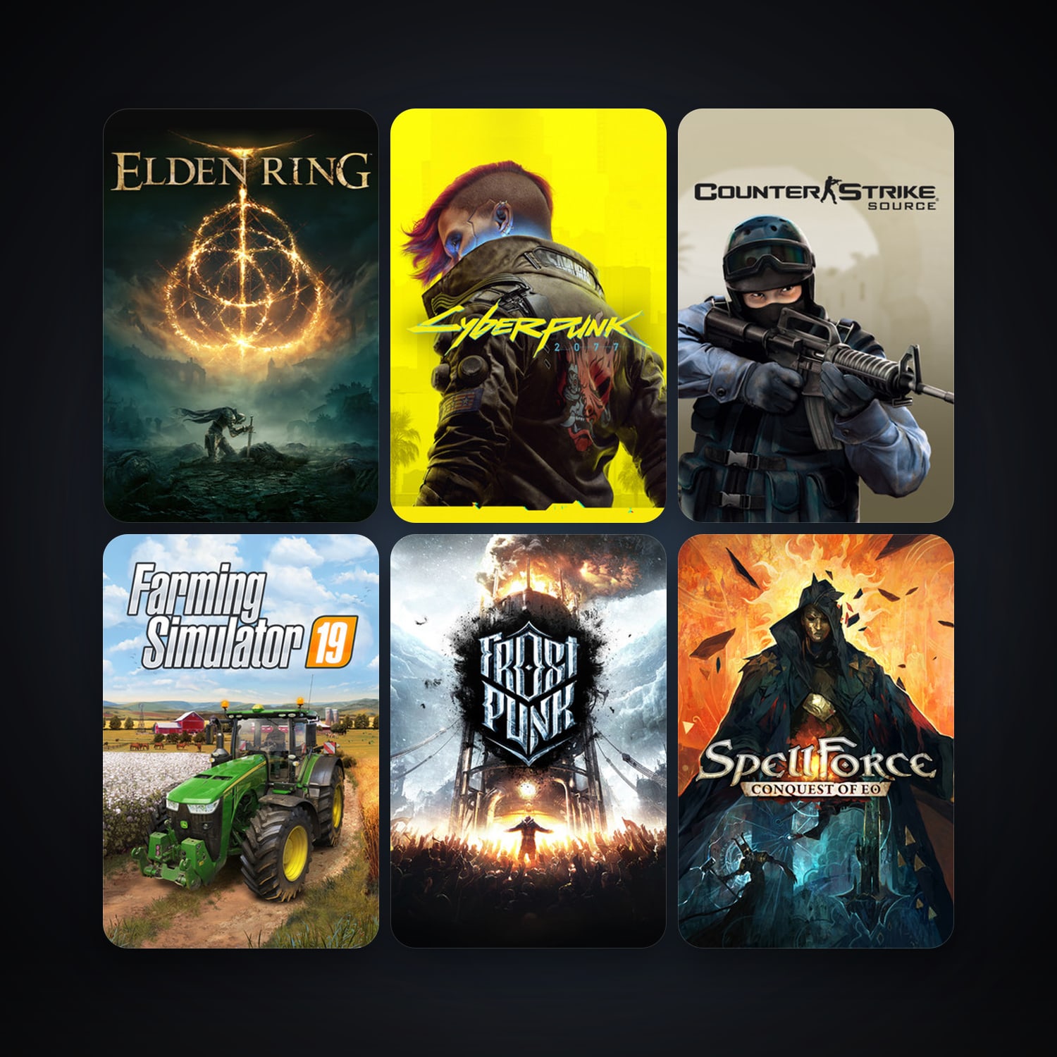 Counter-Strike: Source + Frostpunk, 12 games, Steam 11, clean — HabibiAccounts