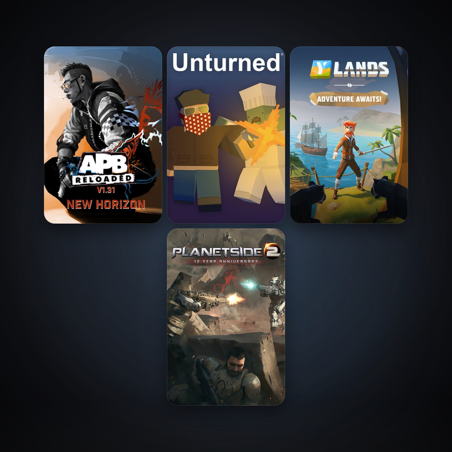 APB Reloaded + PlanetSide 2, 6 games, clean — HabibiAccounts