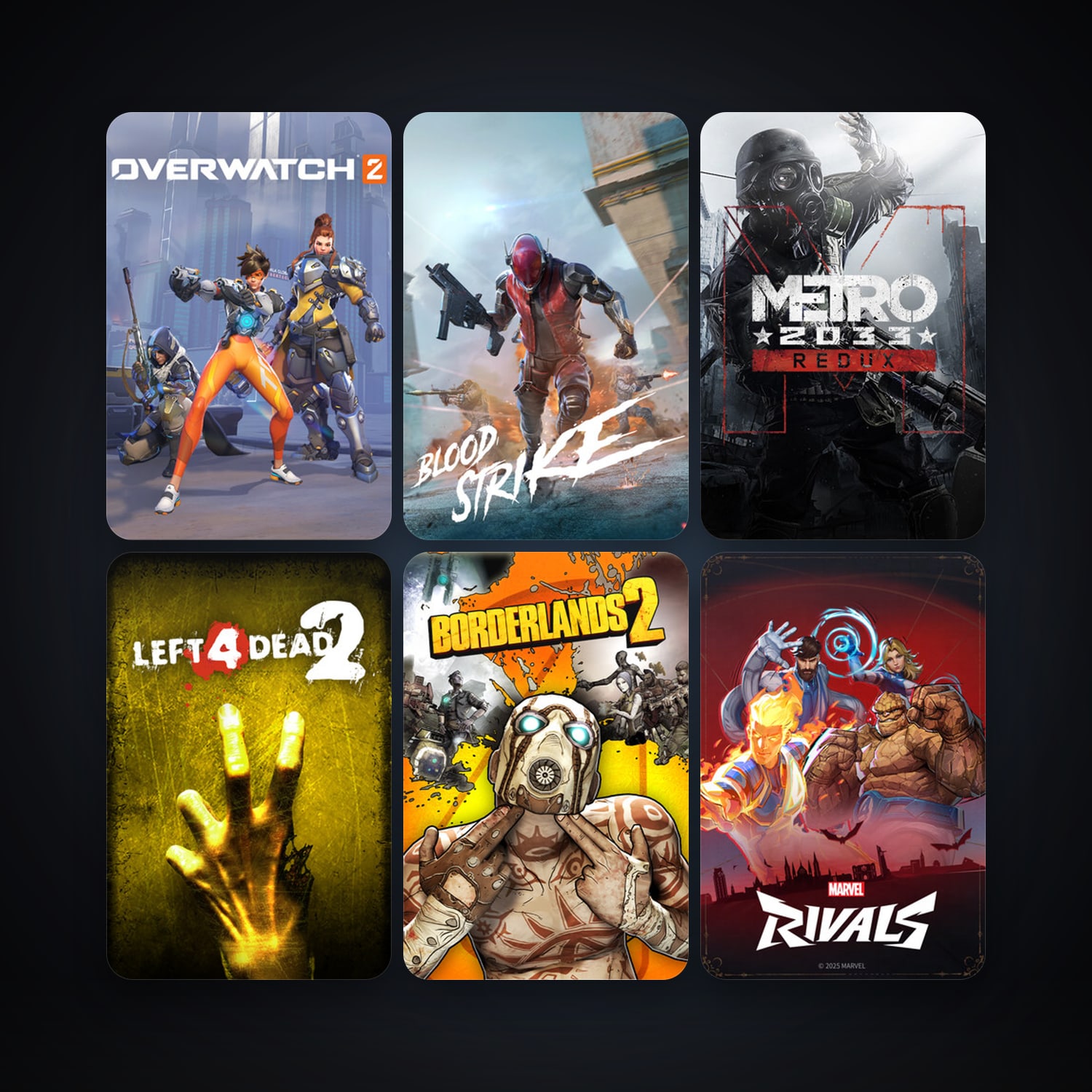 Left 4 Dead 2 + Borderlands 2, 10 games, clean — HabibiAccounts