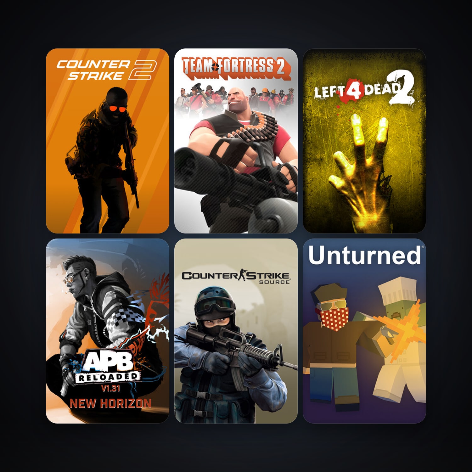 Counter-Strike: Source + Half-Life 2: Deathmatch, 44 games, Steam 15, clean — HabibiAccounts