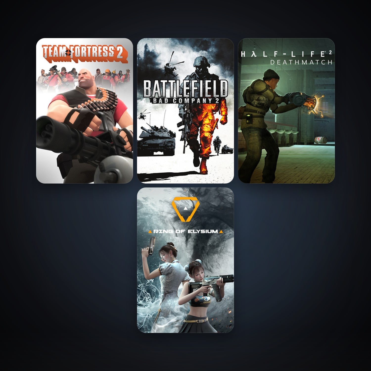 Half-Life 2: Deathmatch + Team Fortress 2, 4 games, clean — HabibiAccounts