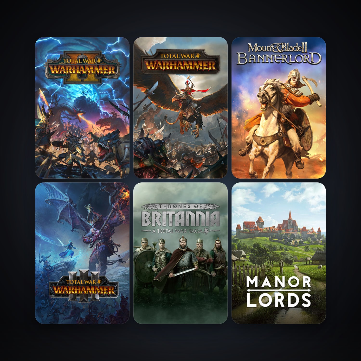 Mount & Blade II: Bannerlord + Total War: WARHAMMER, 50 games, clean — HabibiAccounts