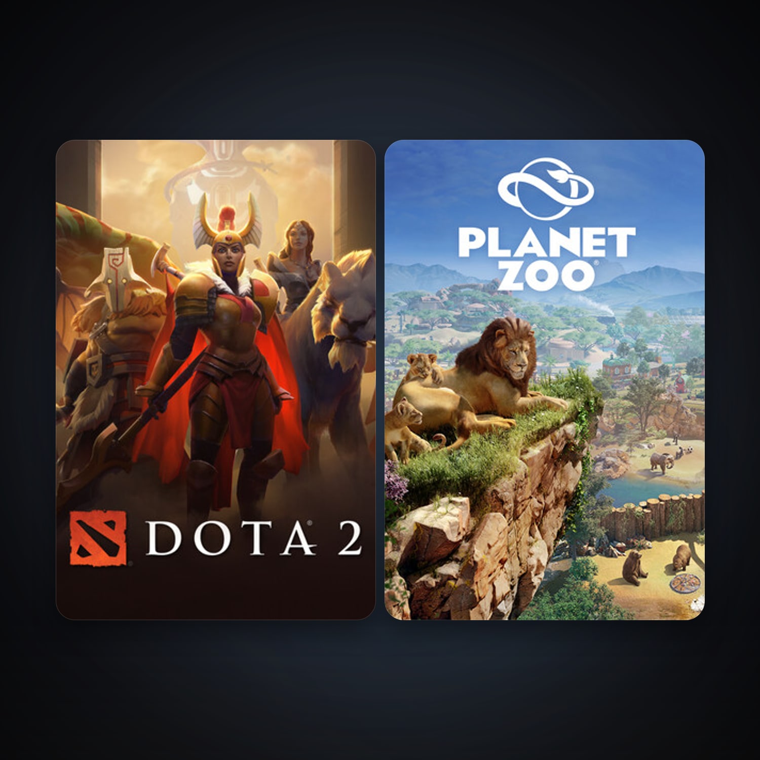 Dota 2 + Planet Zoo, 2 games, clean — HabibiAccounts