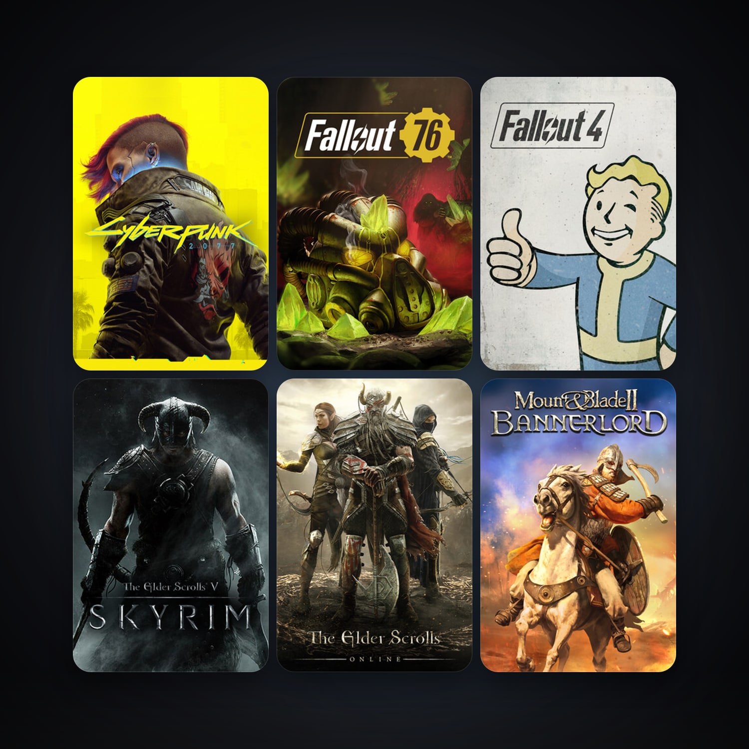 Fallout: New Vegas + The Elder Scrolls V: Skyrim, 199 games, Steam 50, clean — HabibiAccounts