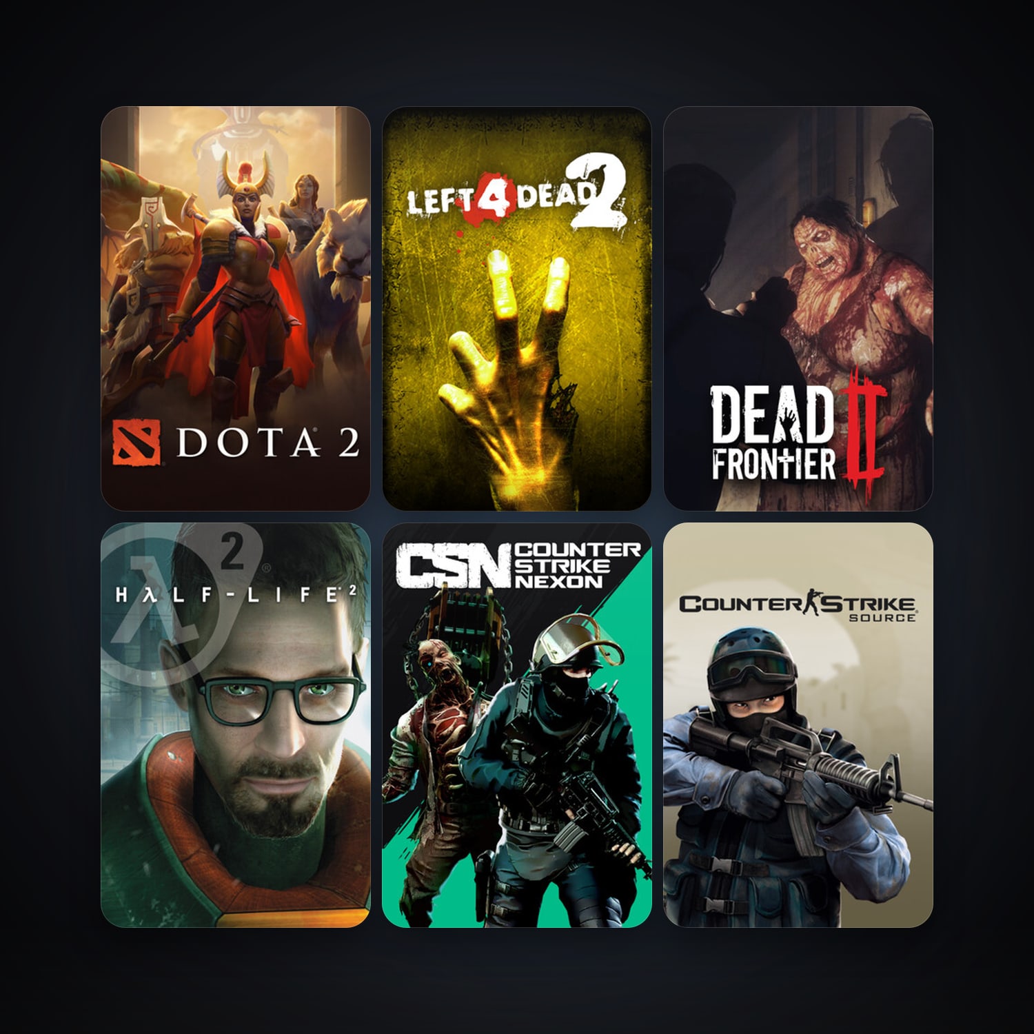 Half-Life + Half-Life 2, 61 games, Steam 23, clean — HabibiAccounts