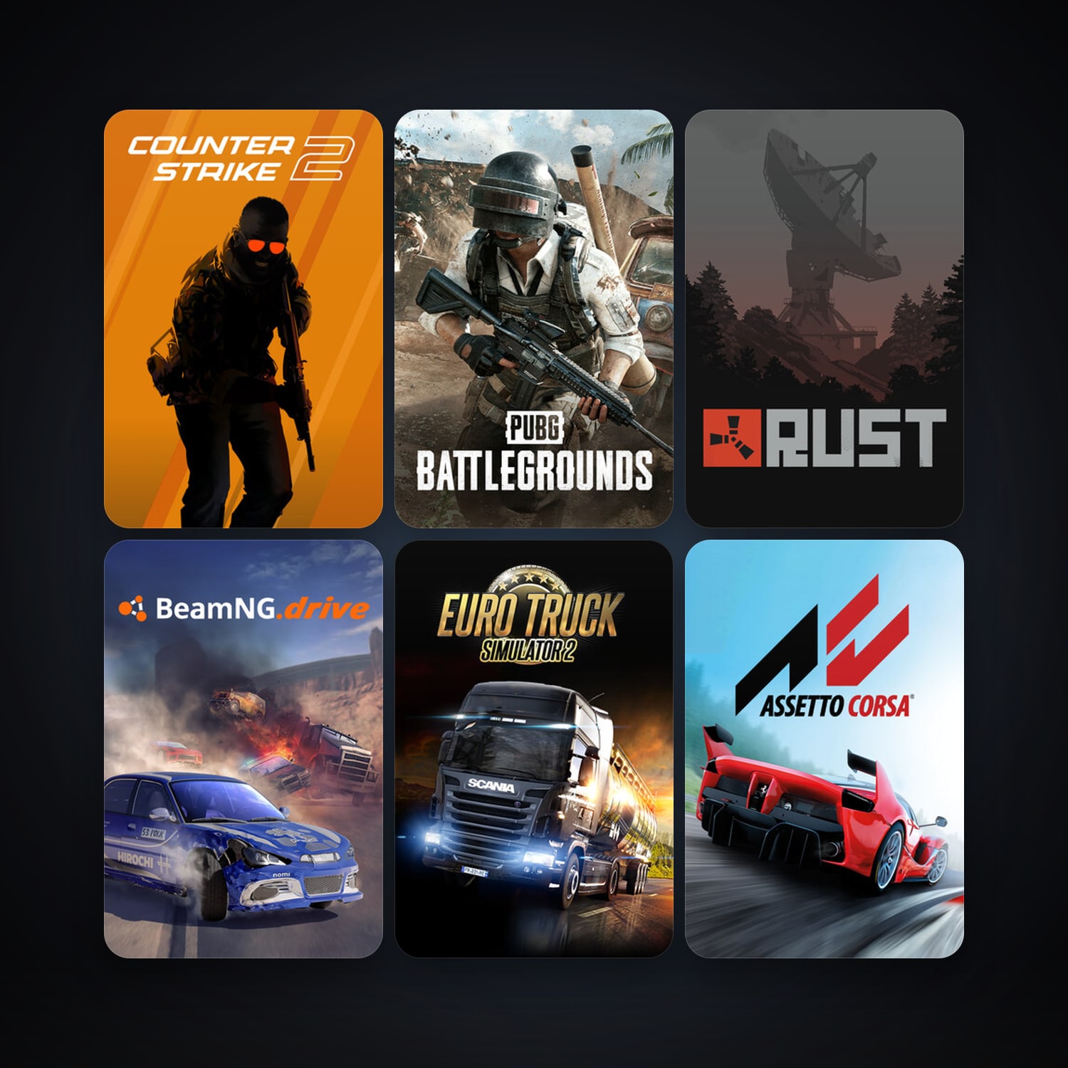 CS2 Prime + Euro Truck Simulator 2, 58 games, Steam 13, clean — HabibiAccounts
